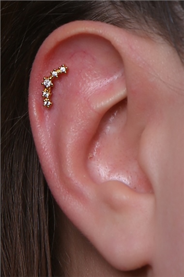 Yıldızlı Arc Gold Piercing