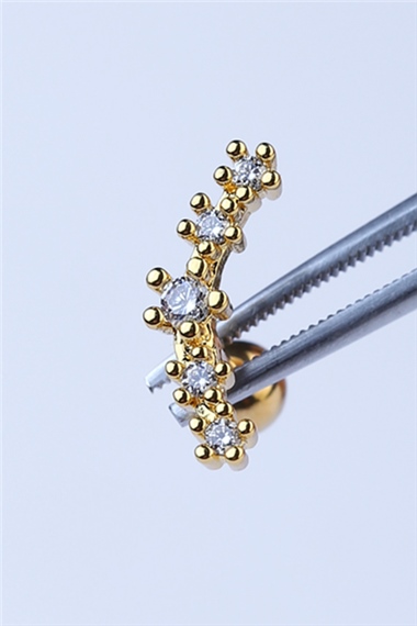 Yıldızlı Arc Gold Piercing