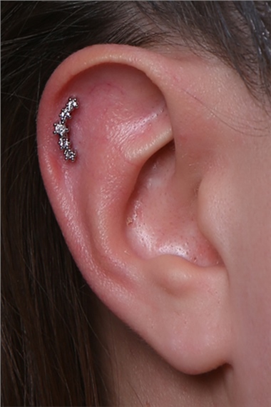 Yıldızlı Arc Silver Piercing