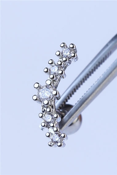 Yıldızlı Arc Silver Piercing
