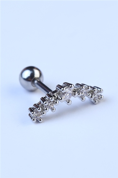 Yıldızlı Arc Silver Piercing