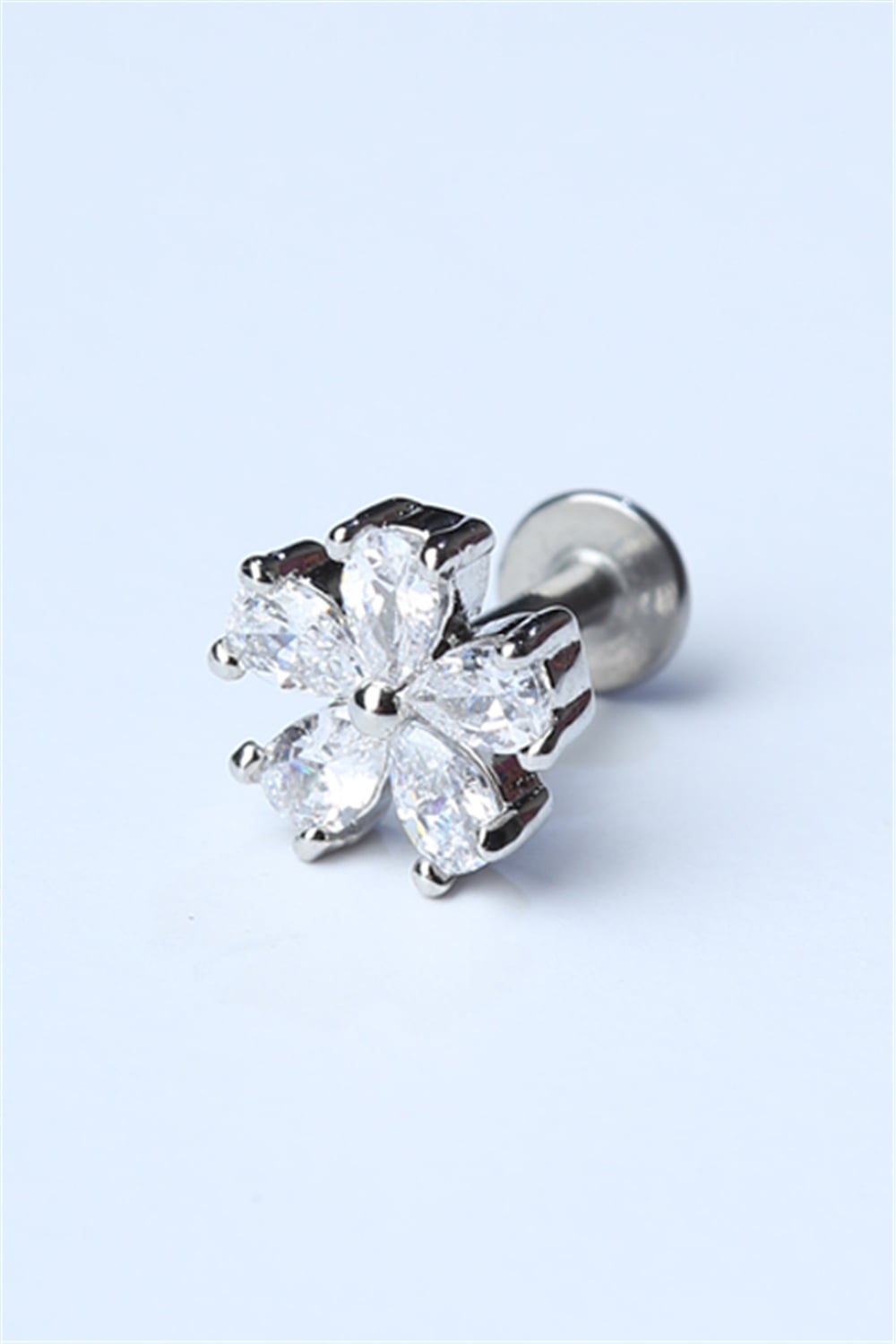 5 Damla Çiçek Silver Piercing