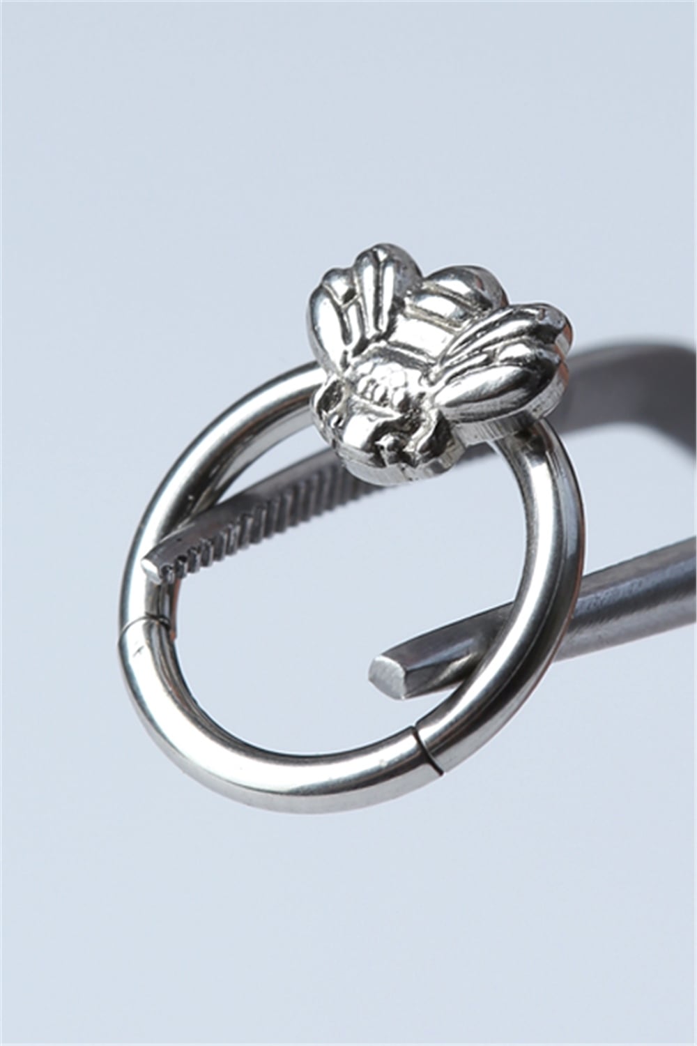 Arı Gizli Kilit Halka Silver Piercing