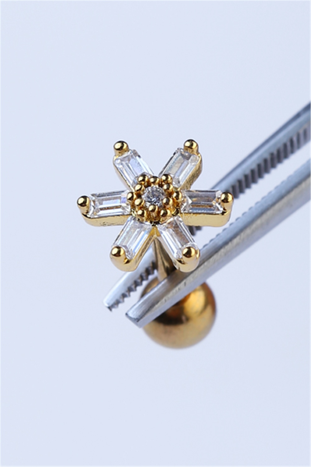 Baget Çiçek Gold Piercing
