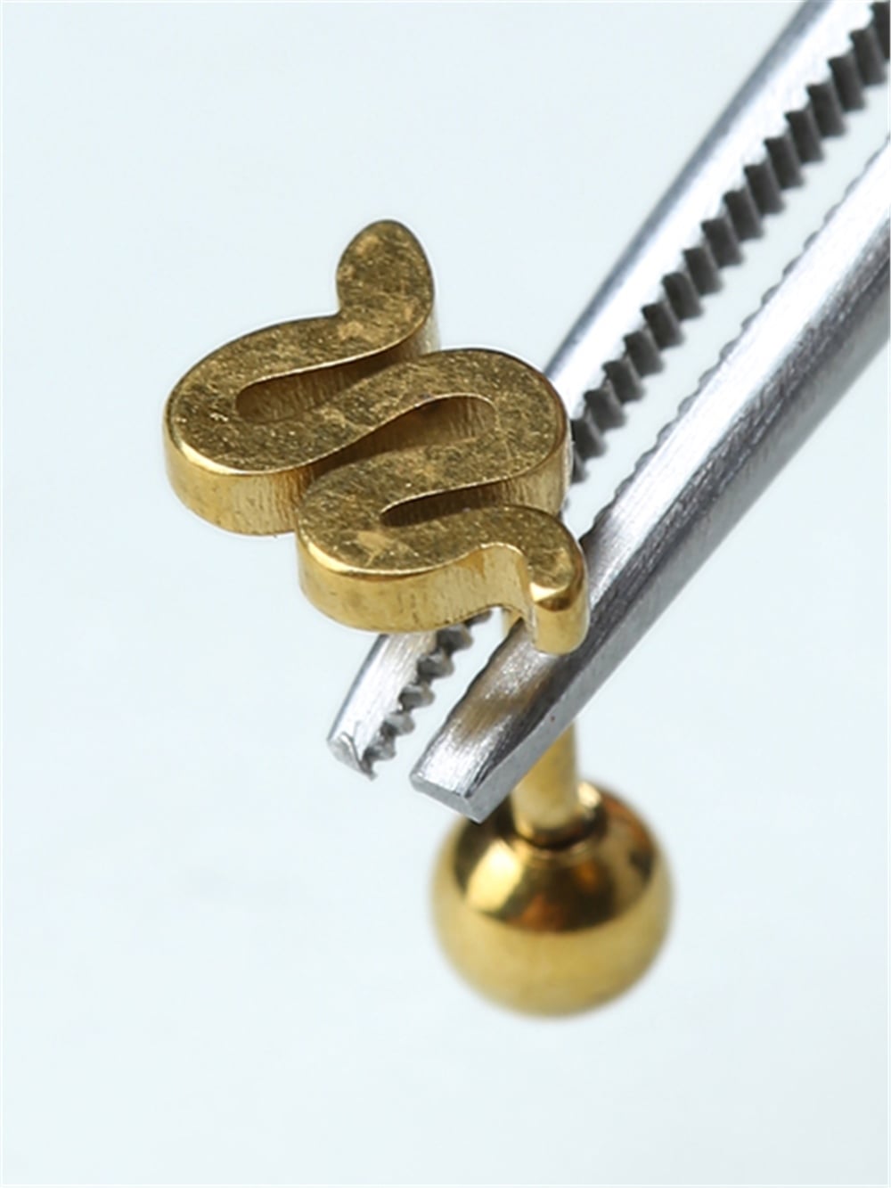 Basık Yılan Model Gold Piercing