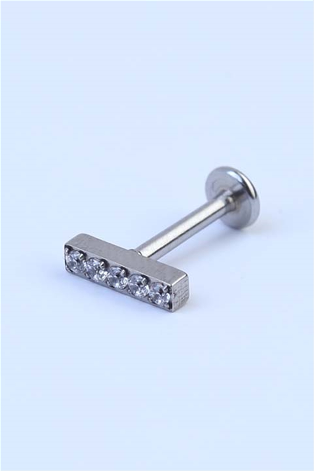 Beş Taş Baget Labret Silver Piercing