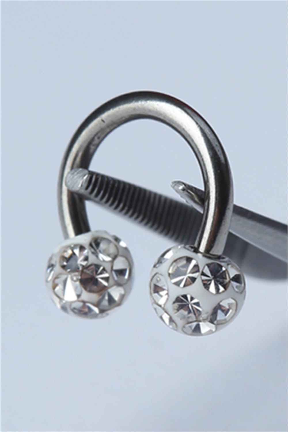Disco Yarımay Silver Piercing