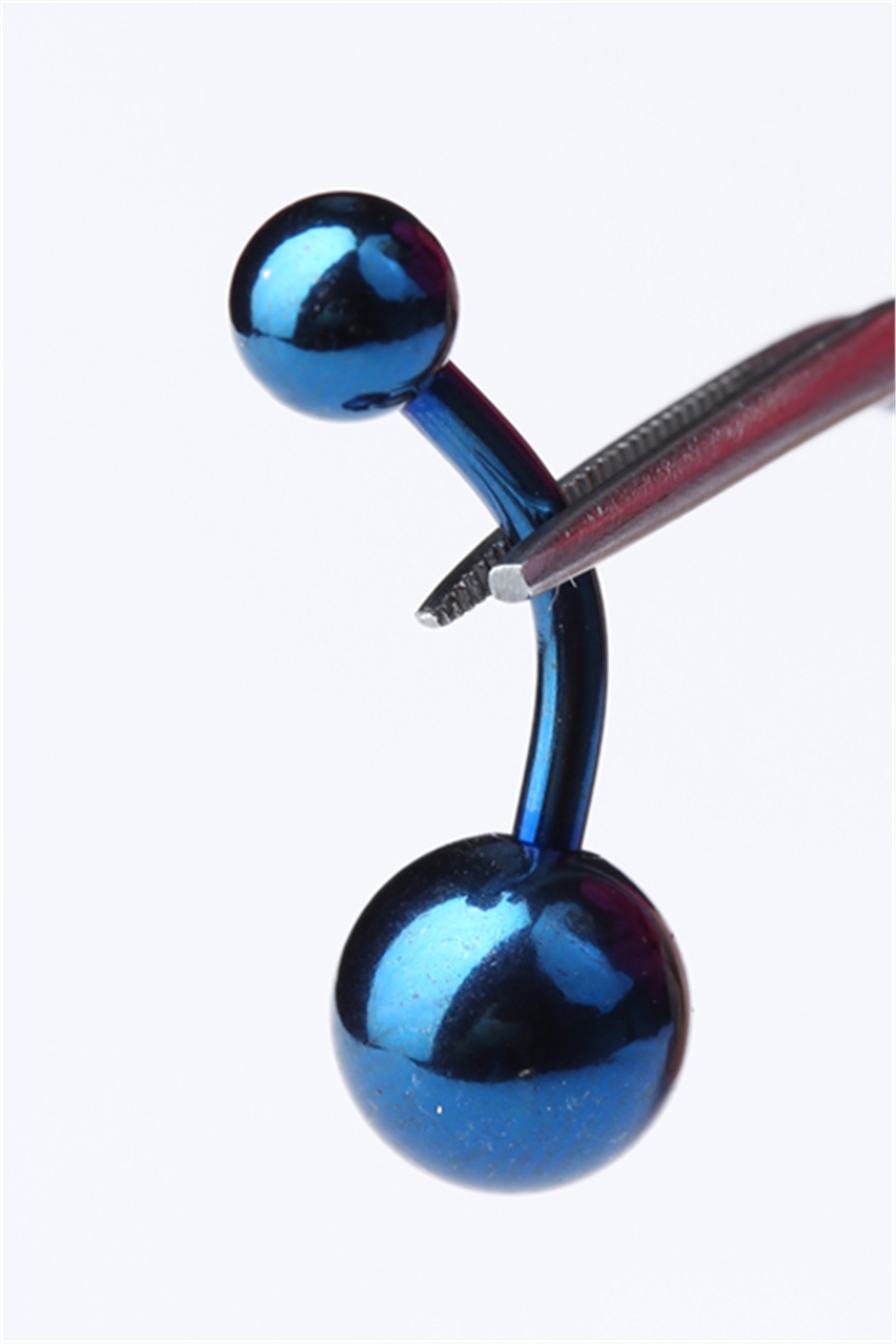 Düz Göbek Lacivert Piercing