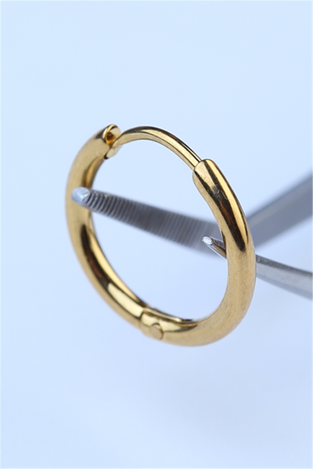 Düz Küpe (İnce) Küçük Boy Gold Piercing