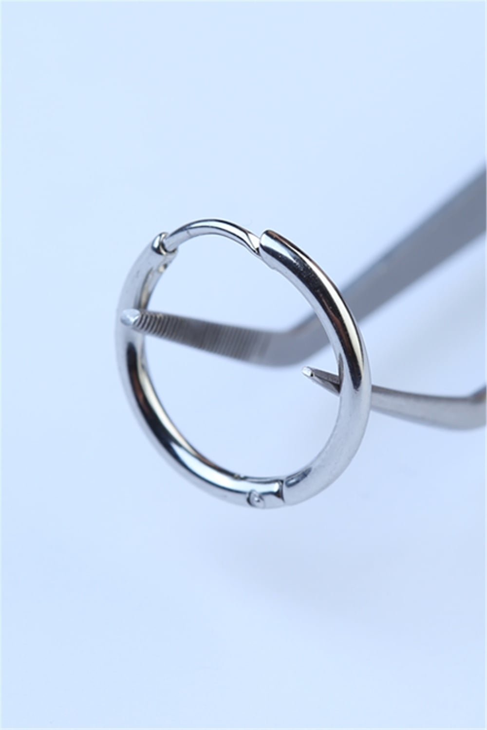 Düz Küpe (İnce) Orta Boy Silver Piercing