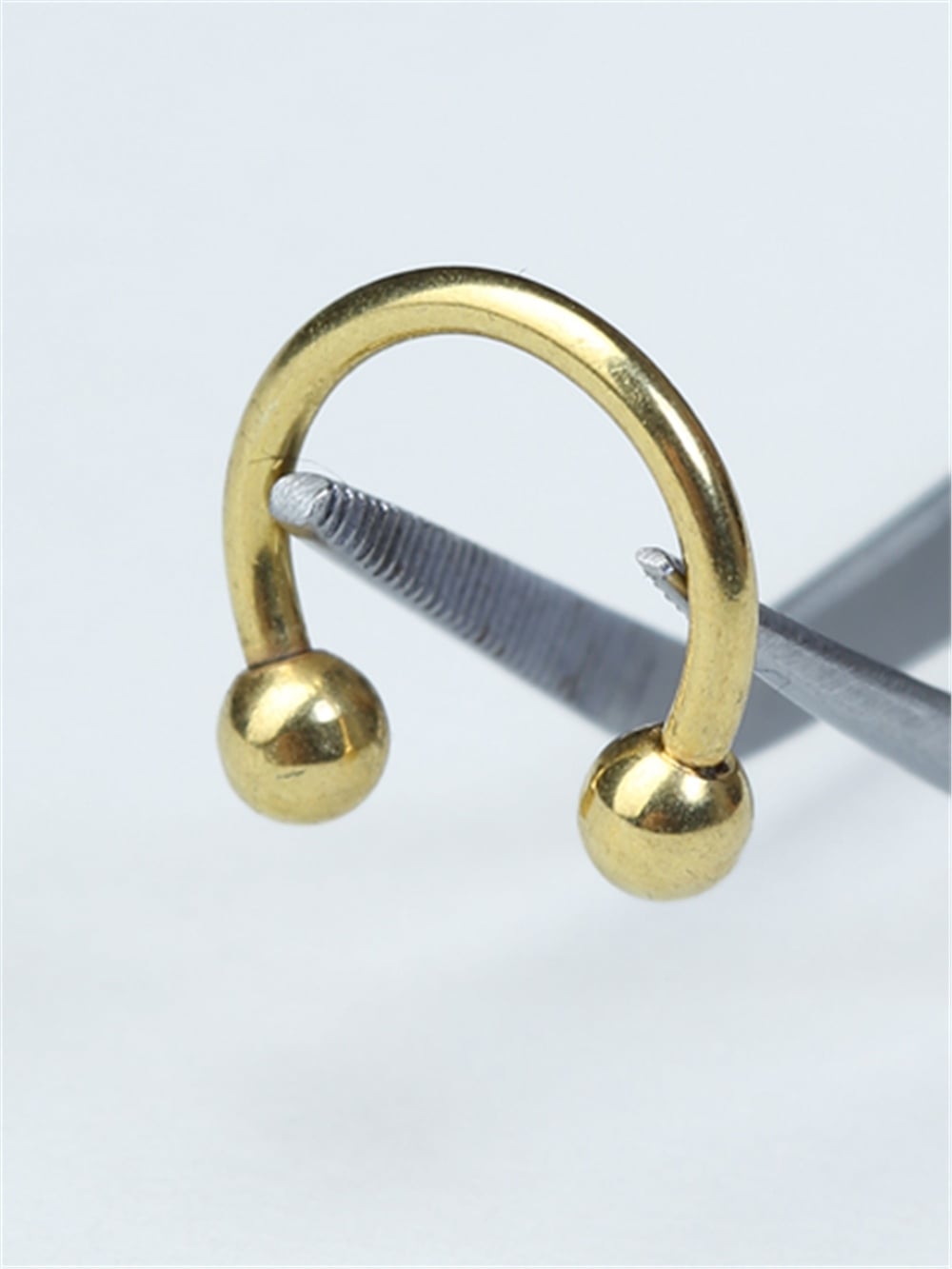 Düz Yarımay Gold Piercing