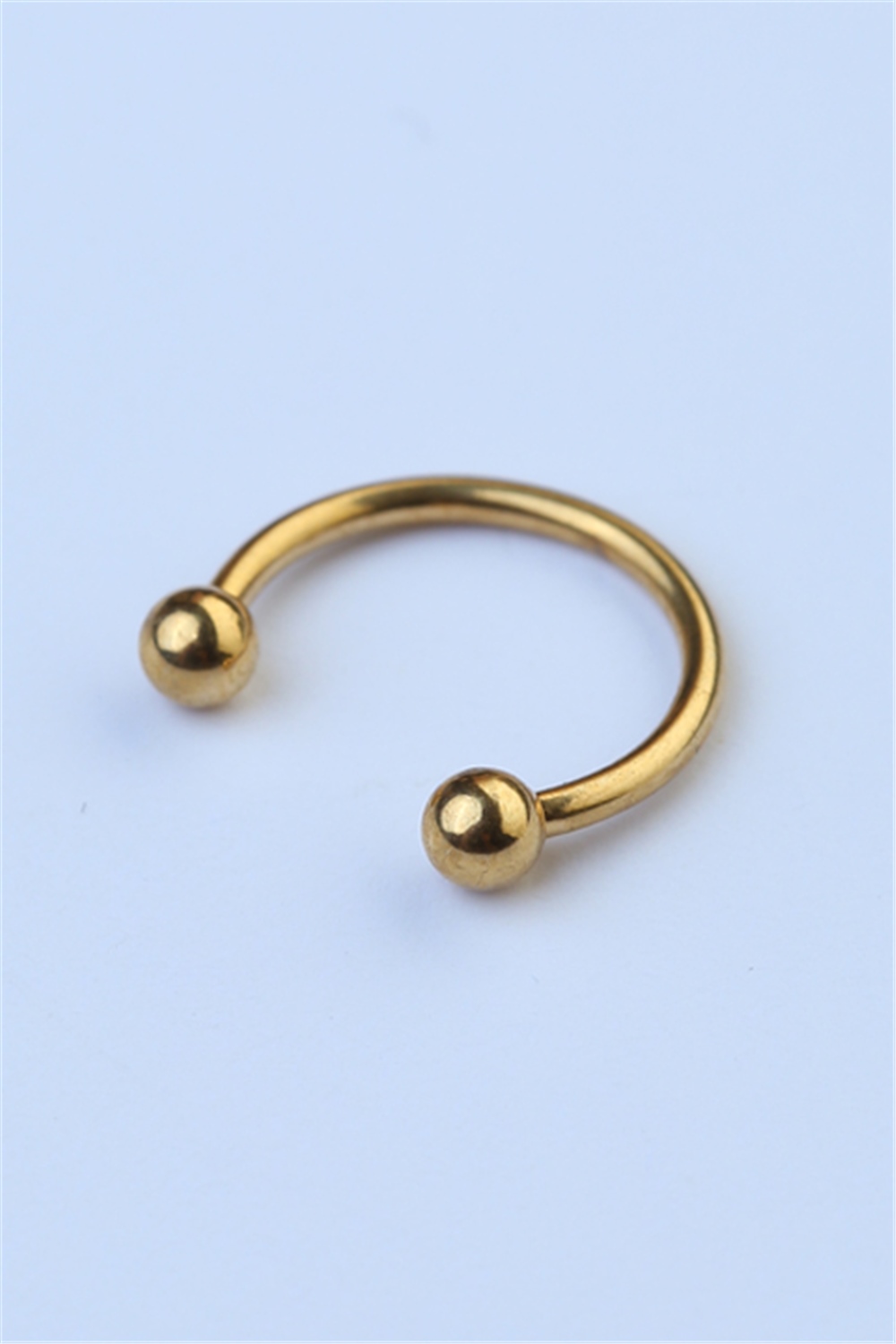Düz Yarımay Gold Piercing