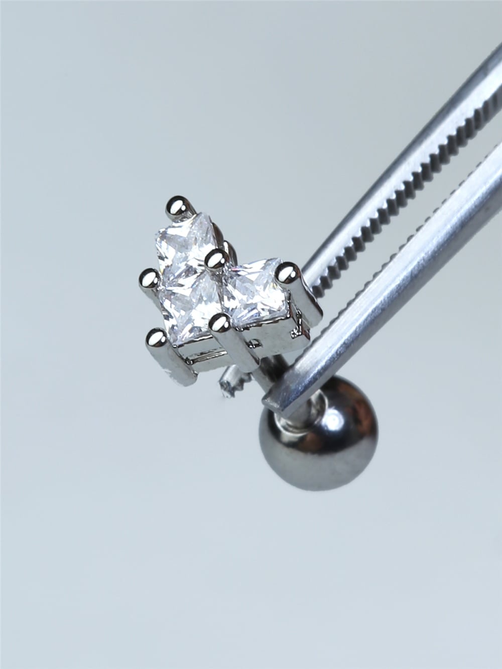 Geometric Kalp Silver Piercing