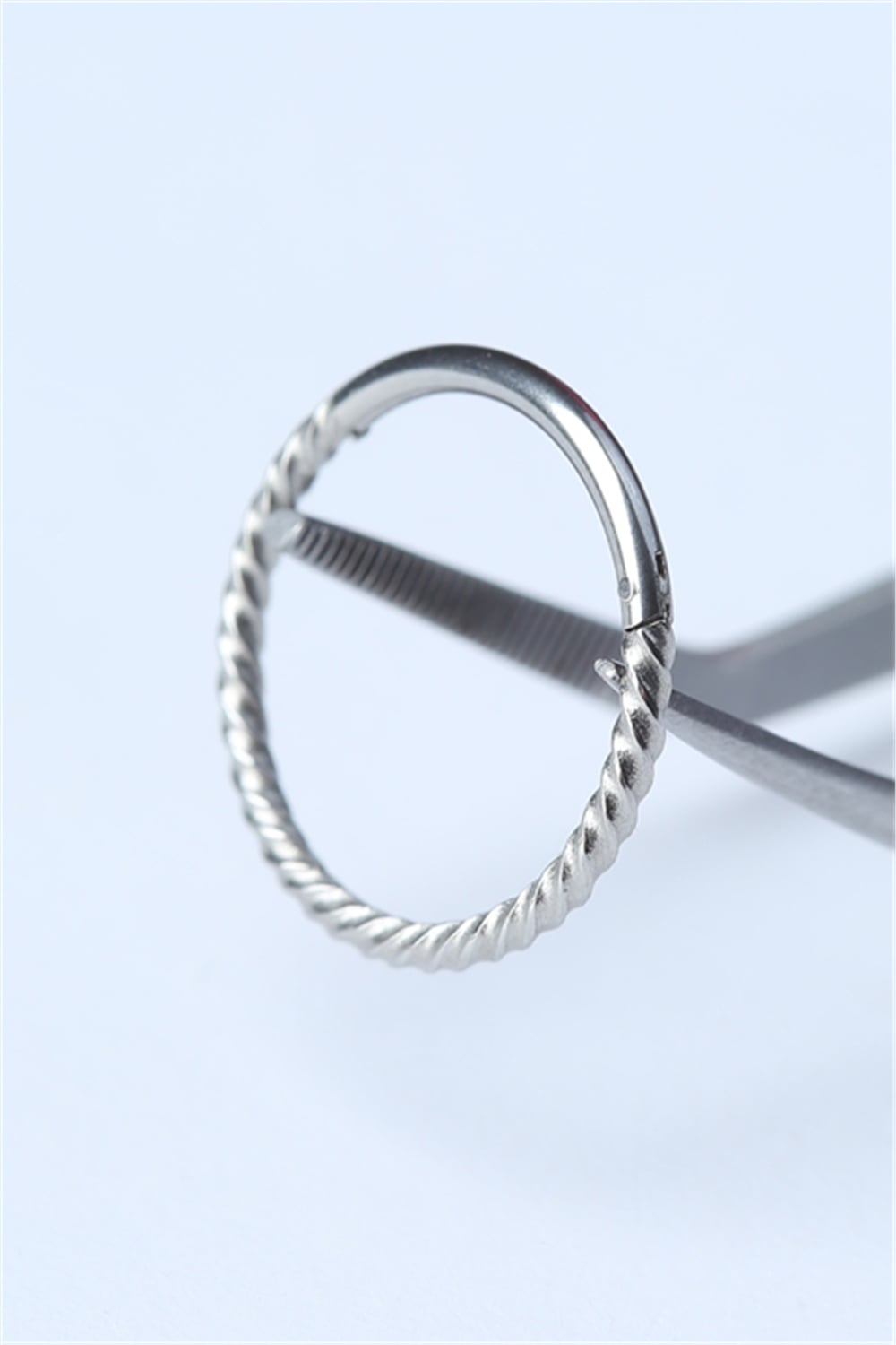 Hasır Gizli Kilit Büyük Boy Halka Silver Piercing