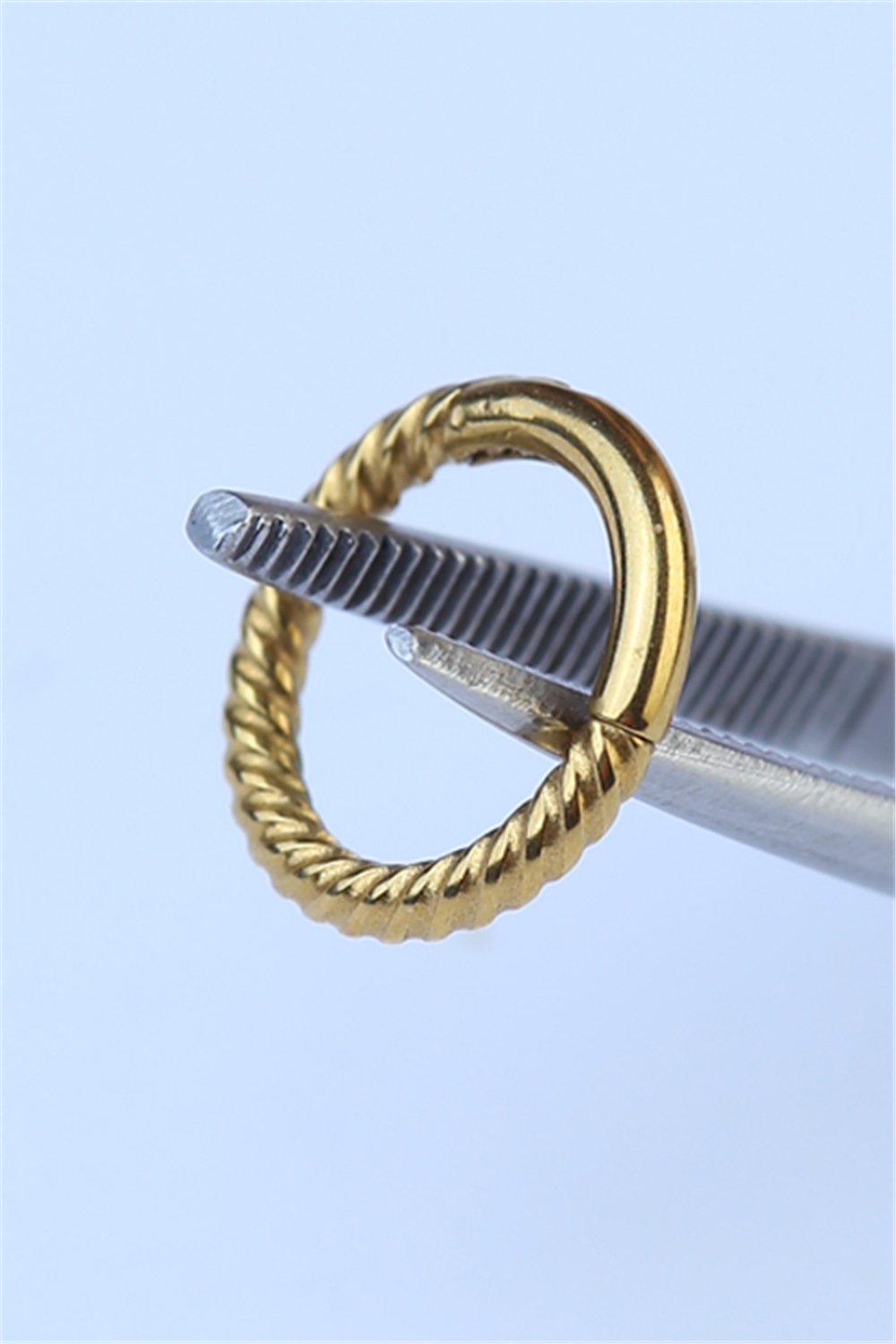 Hasır Gizli Kilit Halka Mini Boy Gold Piercing
