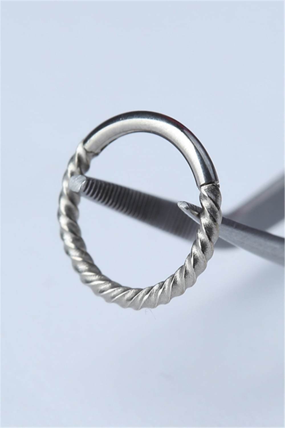 Hasır Gizli Kilit Küçük Boy Halka Silver Piercing