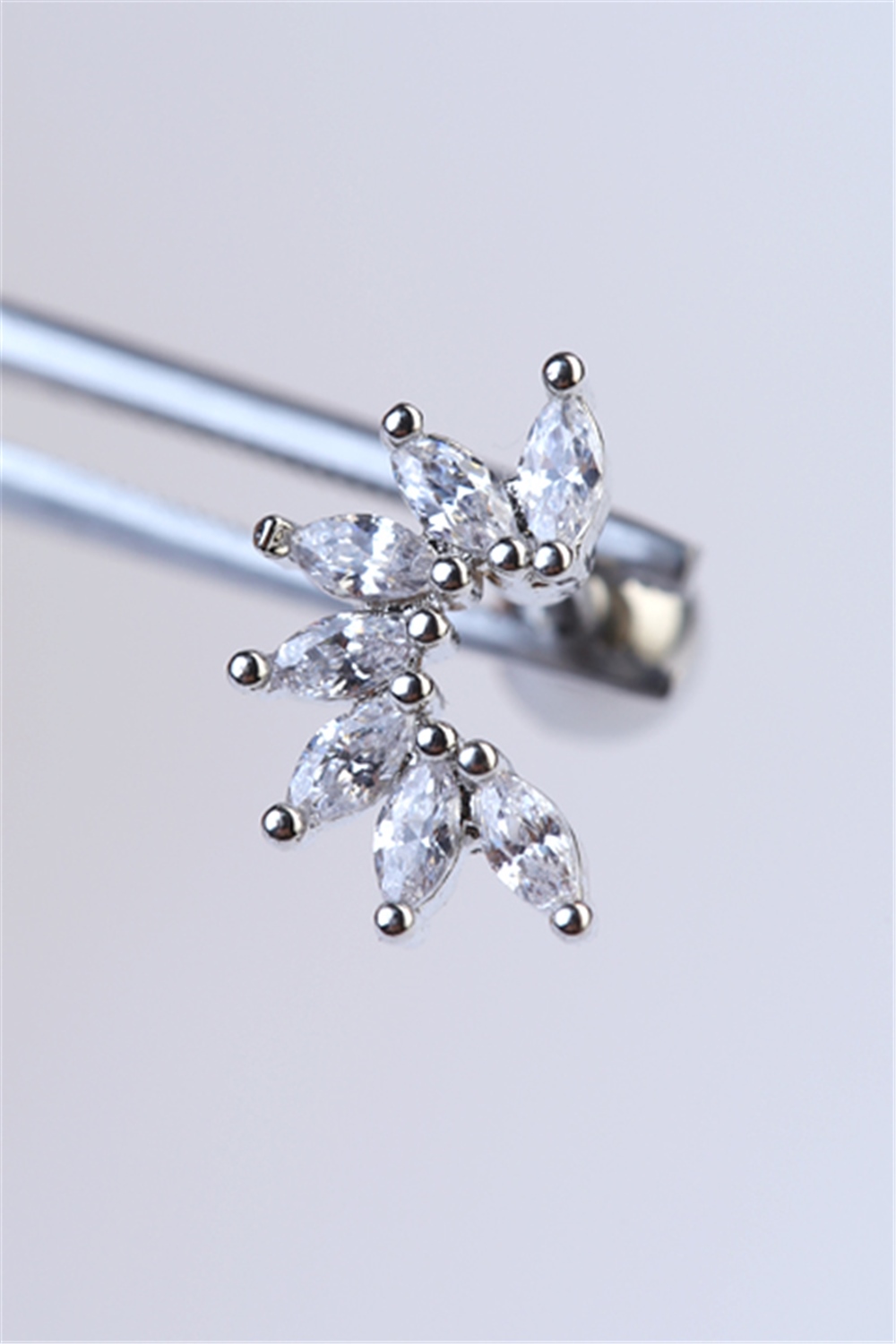 Kıvrak Markiz Silver Piercing