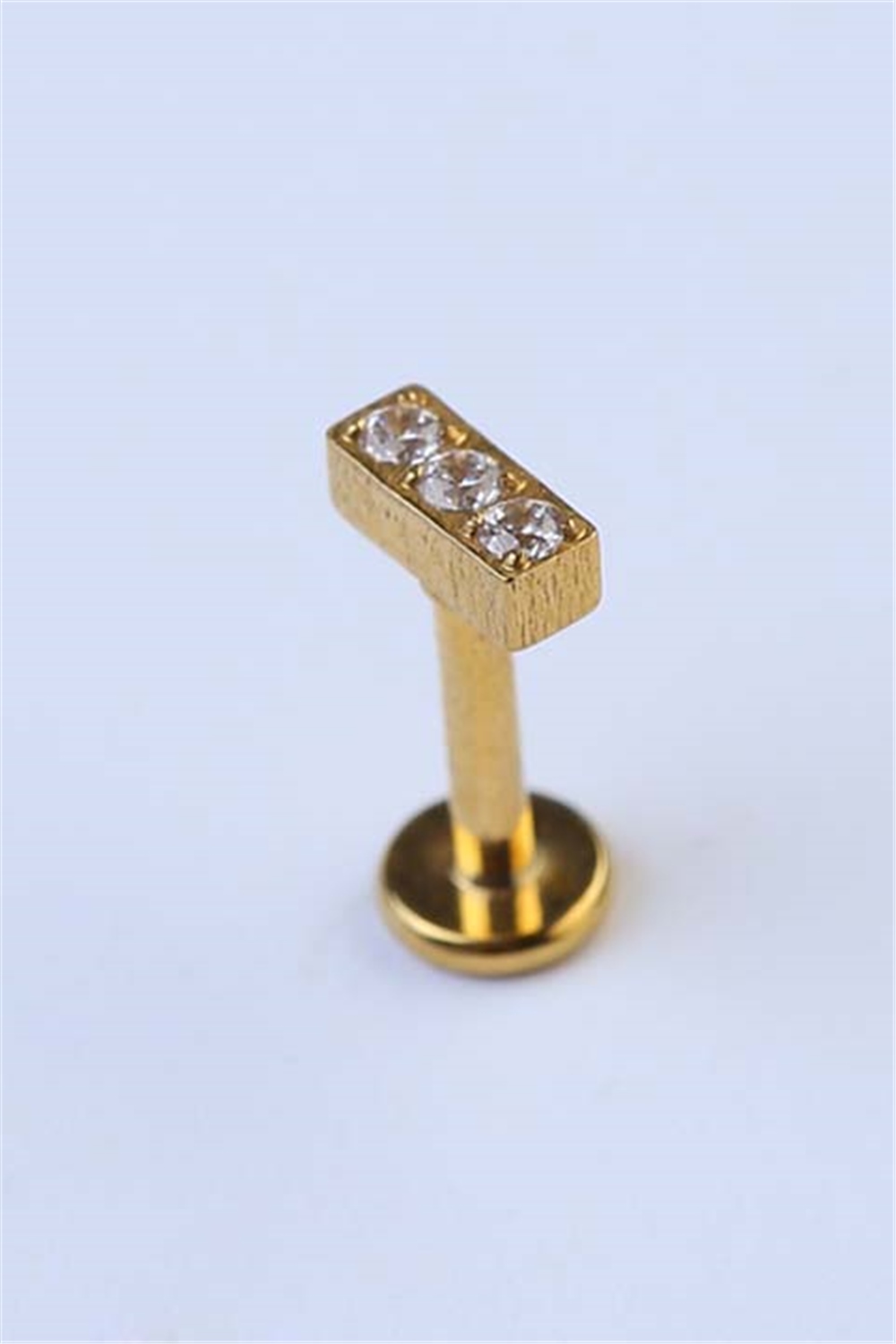 Parça Taş Baget Labret Gold Piercing
