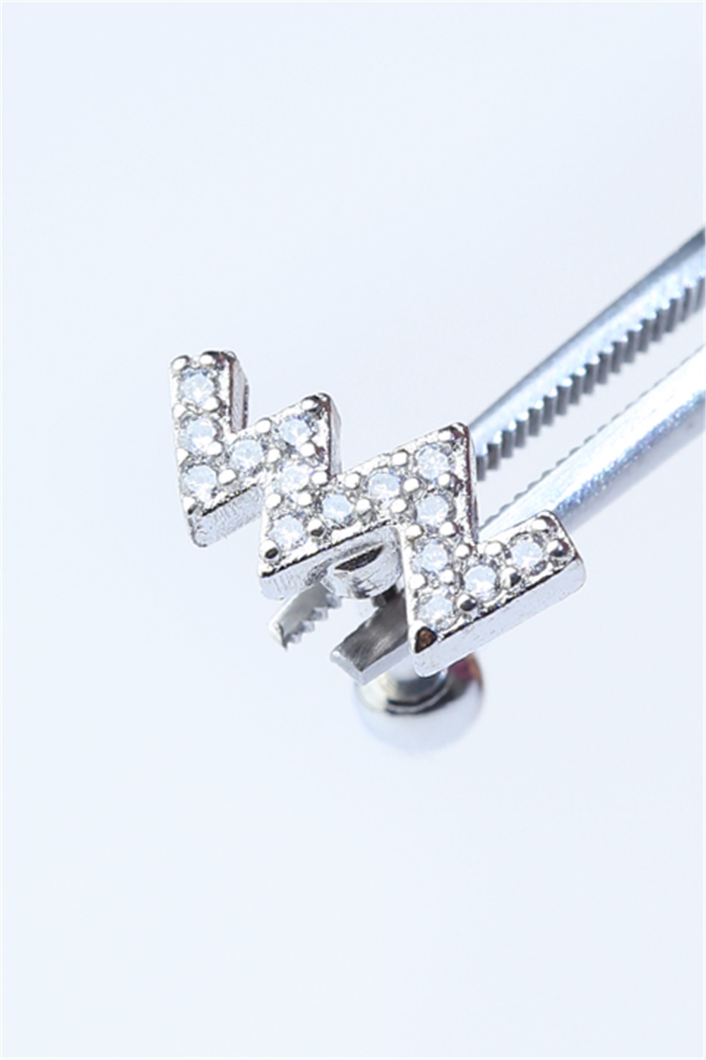 Sabit Zikzak Silver Piercing 