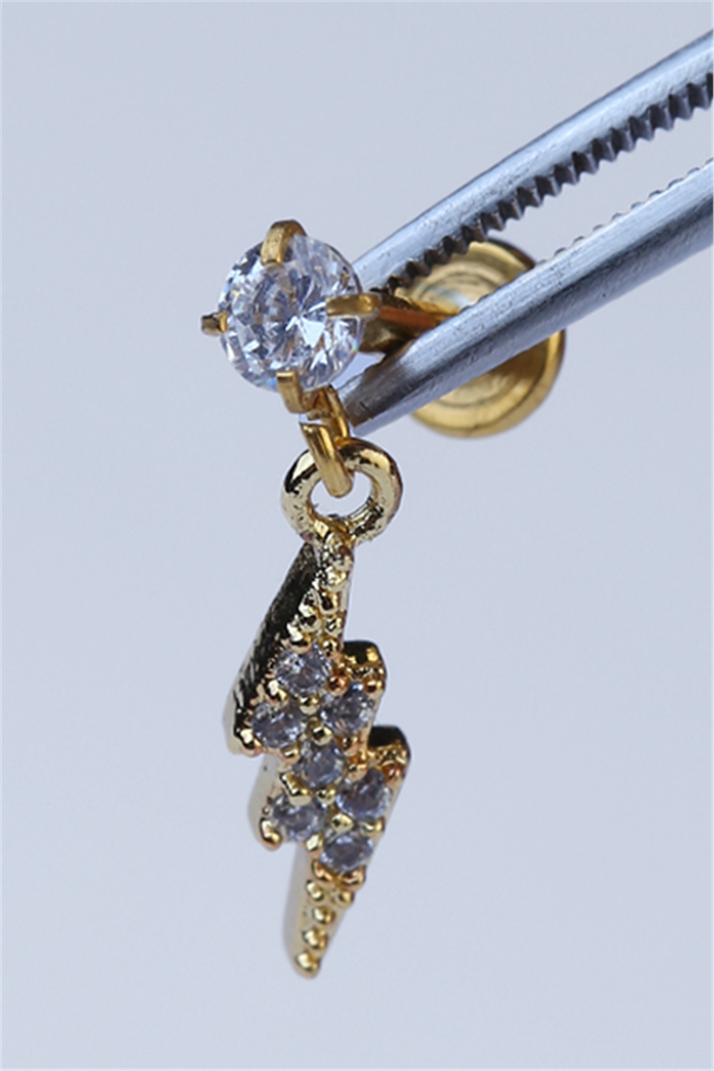 Sallantı Şimşek Labret Gold Piercing