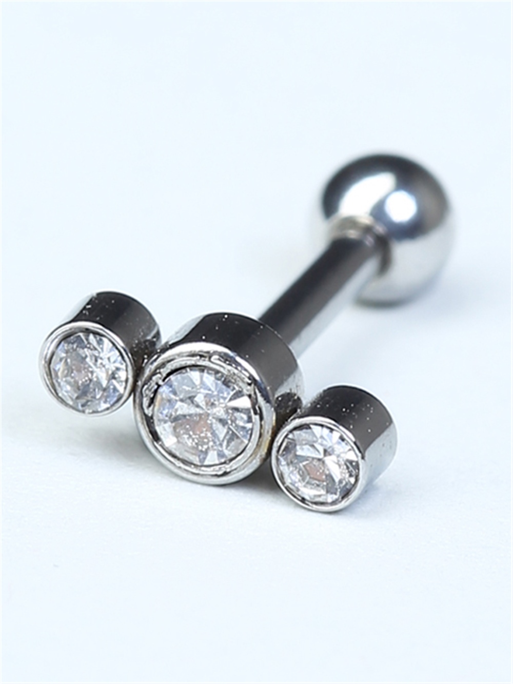 Sıra 3 Taş Silver Piercing