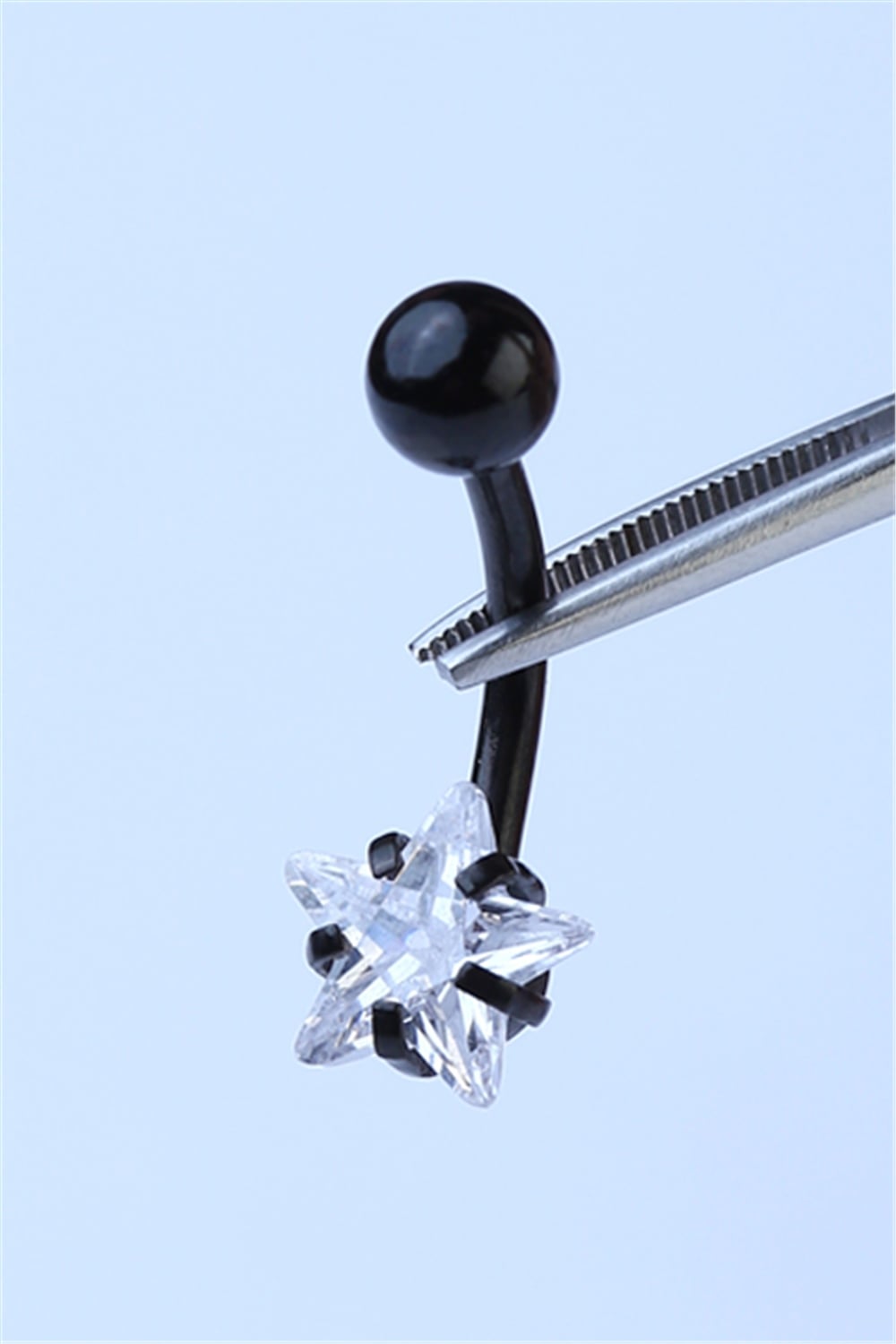 Toplu Yıldız Göbek Siyah Piercing