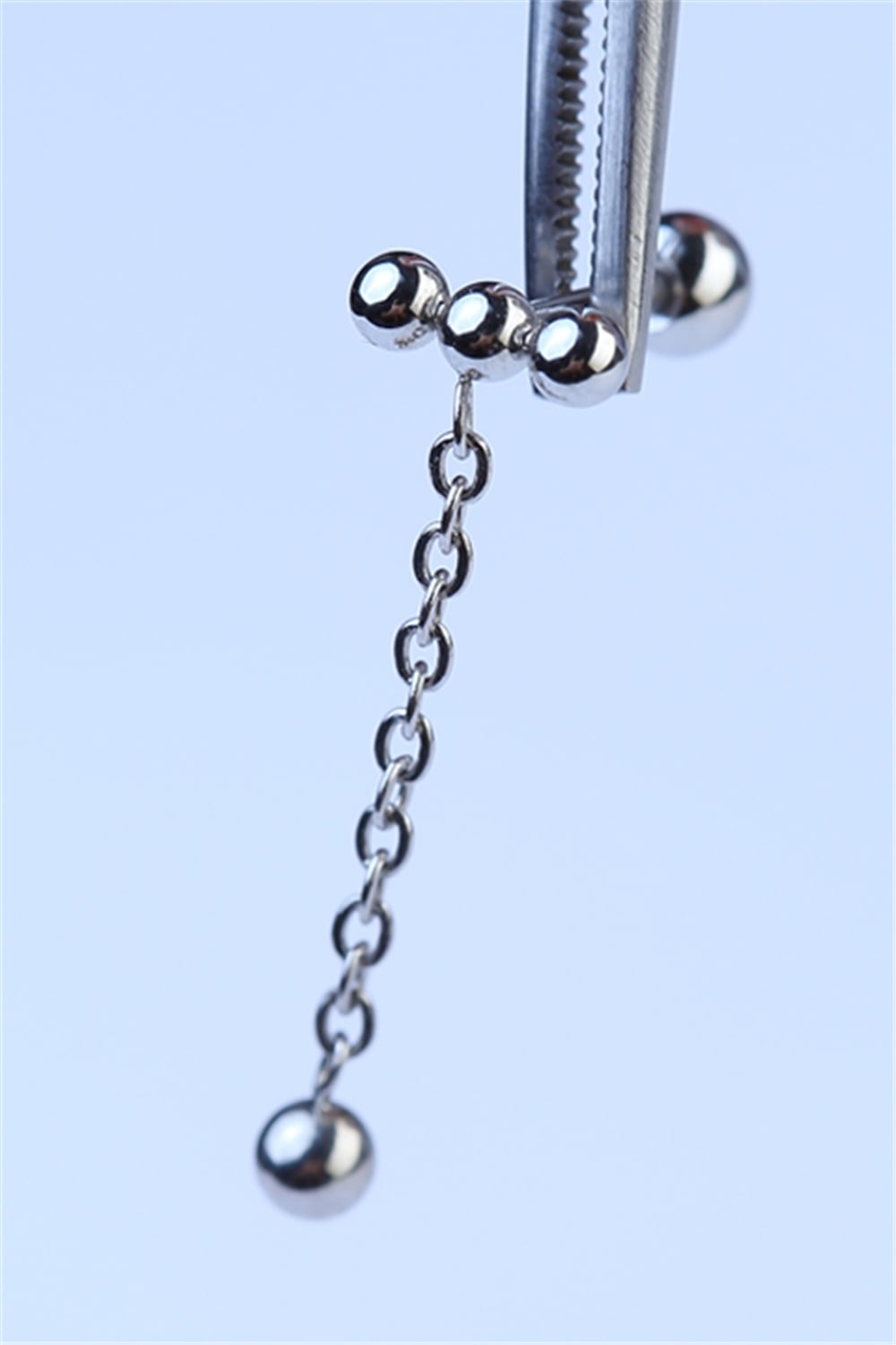 Üç Top Sallantı Silver Piercing