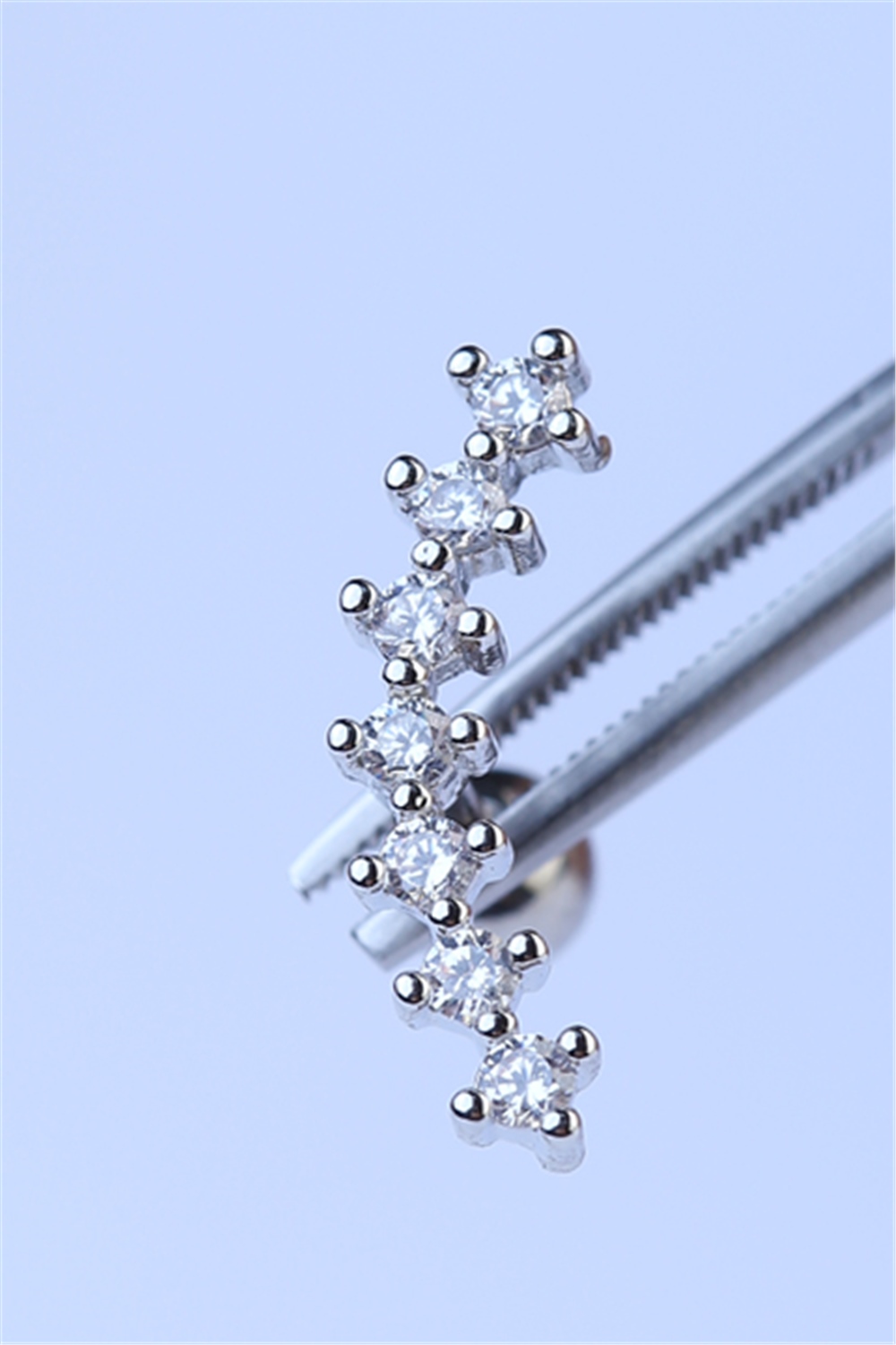 Yedili Arc Silver Piercing