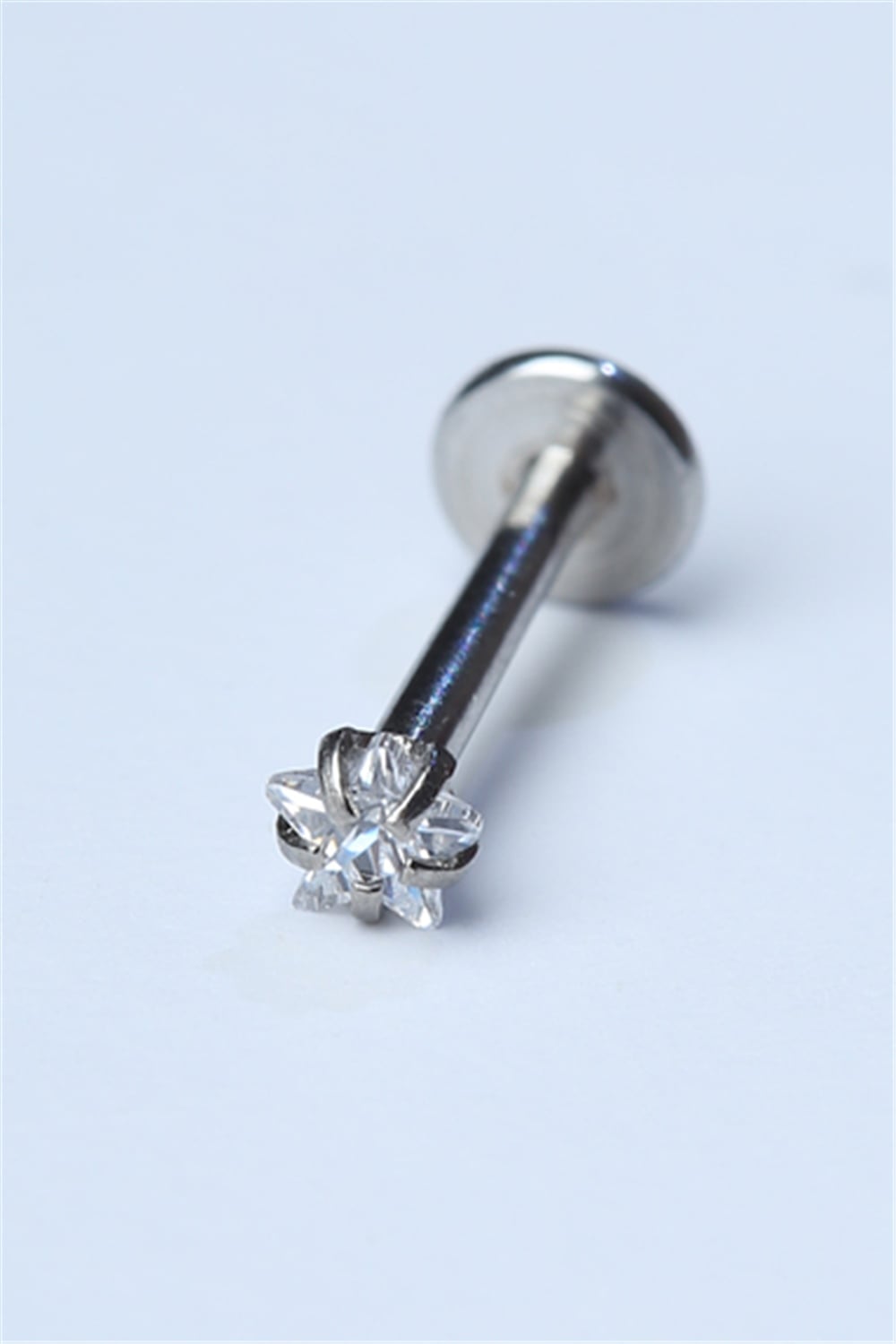 Yıldız Taş Labret Küçük Boy Silver Piercing
