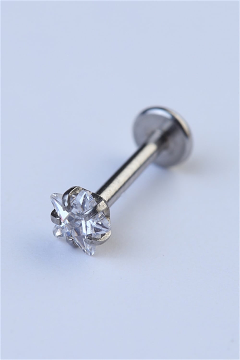 Yıldız Taş Labret Orta Boy Silver Piercing