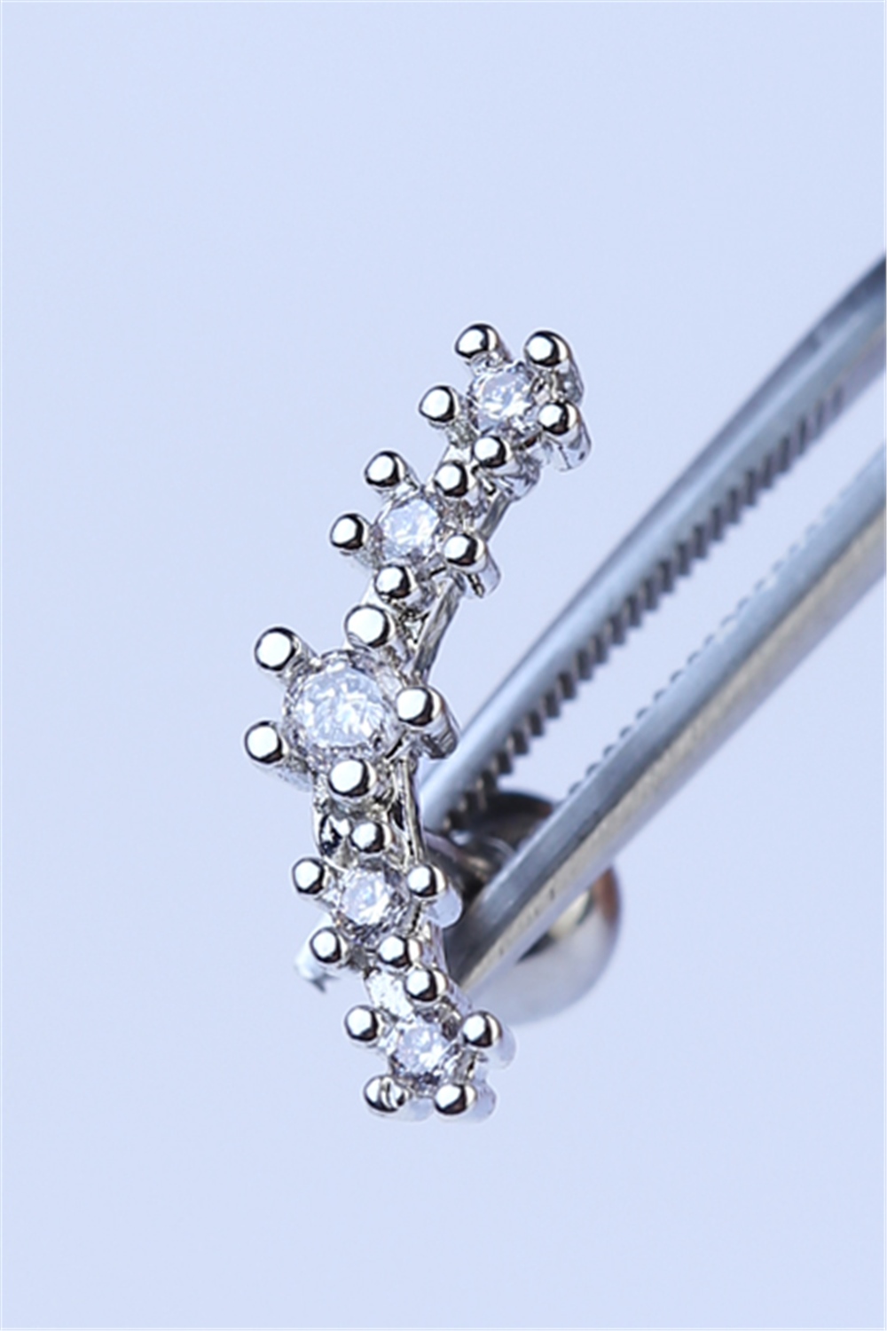 Yıldızlı Arc Silver Piercing