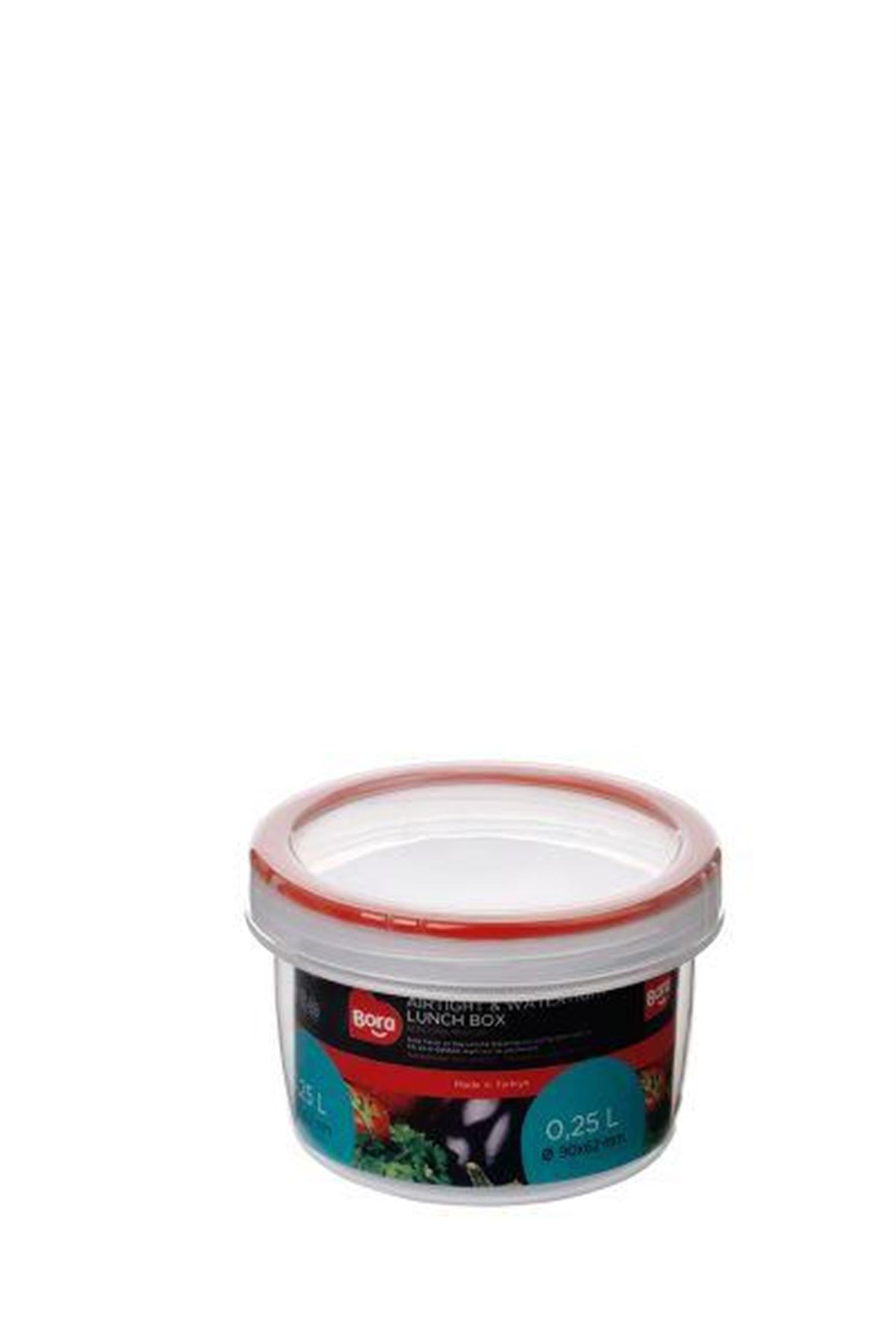 Bora Plastik Contalı Vidalı Saklama Kabı No:1 - 0,25 Lt