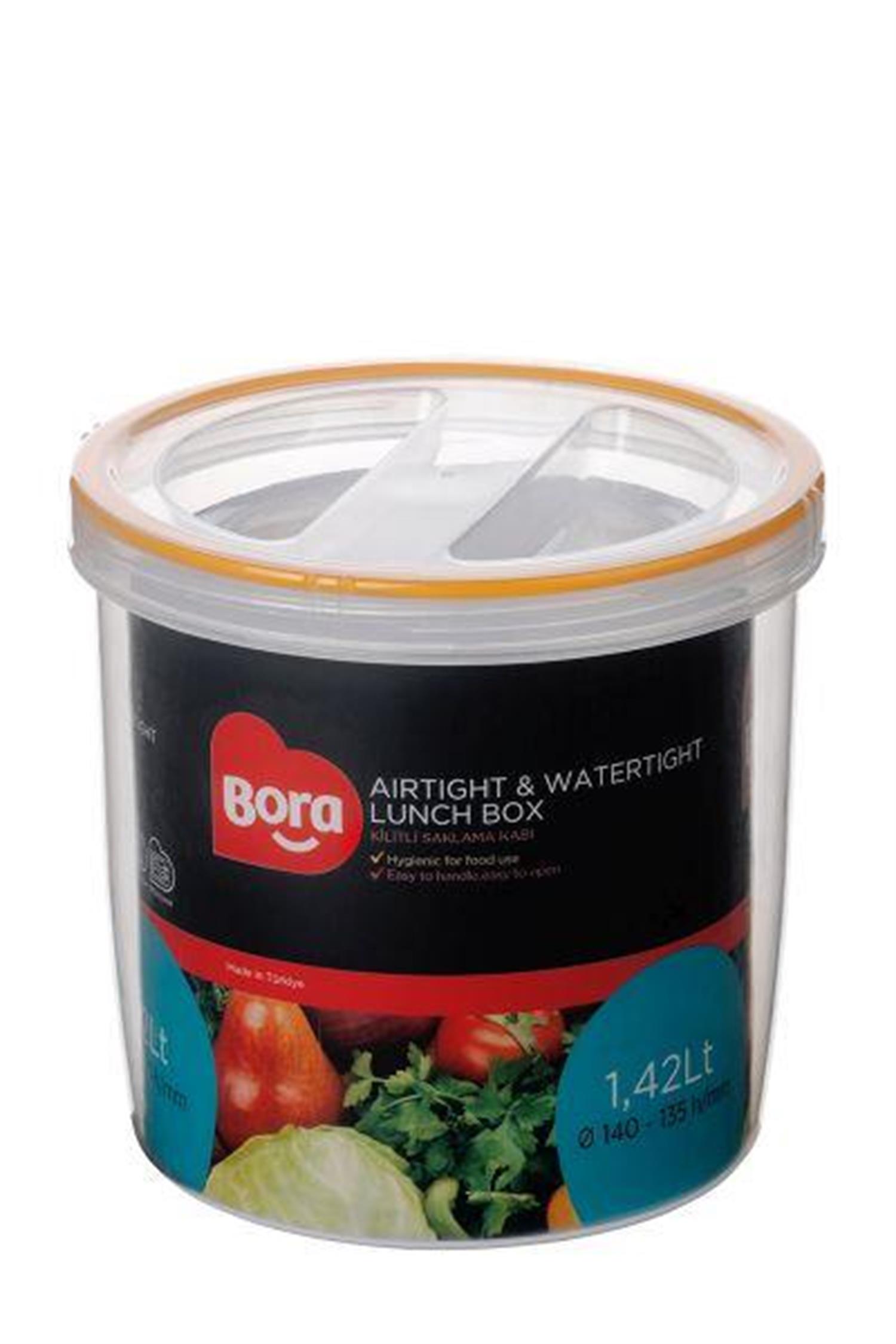 Bora Plastik Contalı Vidalı Saklama Kabı No:11 - 1,42 Lt