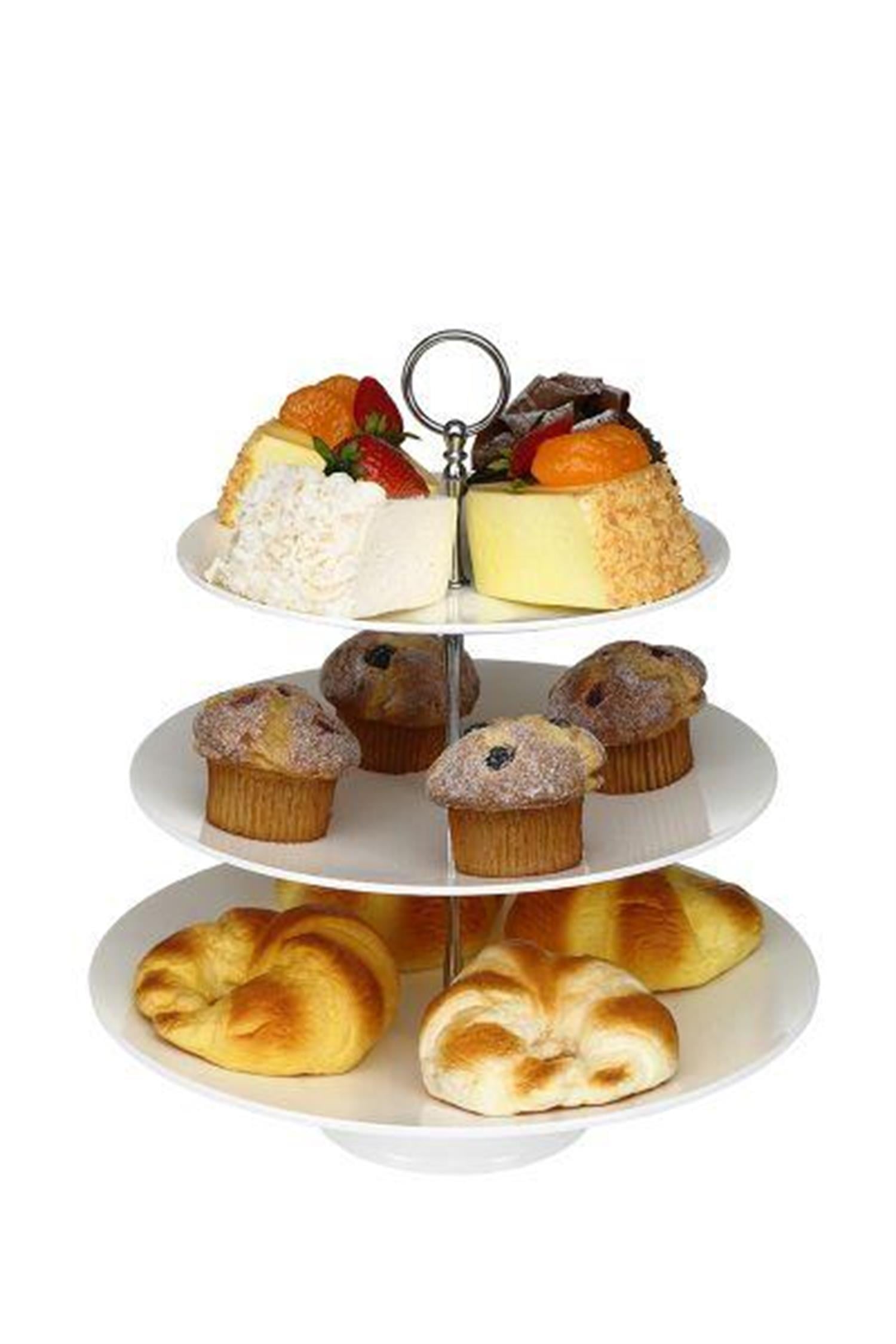 Corona Professional Gastronomi Teşhir Tepsisi 3'lü Yuvarlak PC - (25+30+35) cm BO386