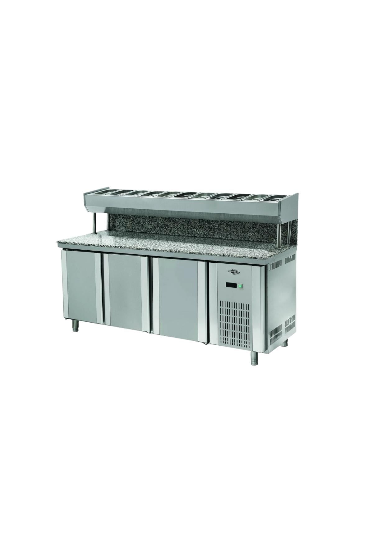 Granitli Pizza ve Salata Buzdolabı 3 Kapılı EMP.200.80.01-PSYG