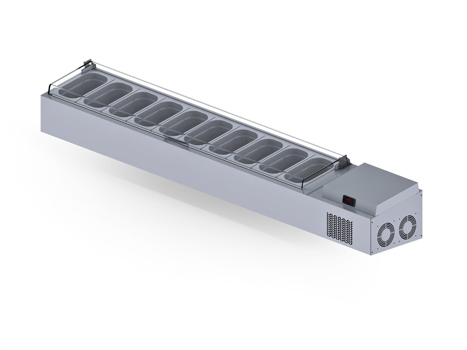 İceinox Set Üstü Saladbar - Pleksi Kapaklı 10x1/4-150 GN