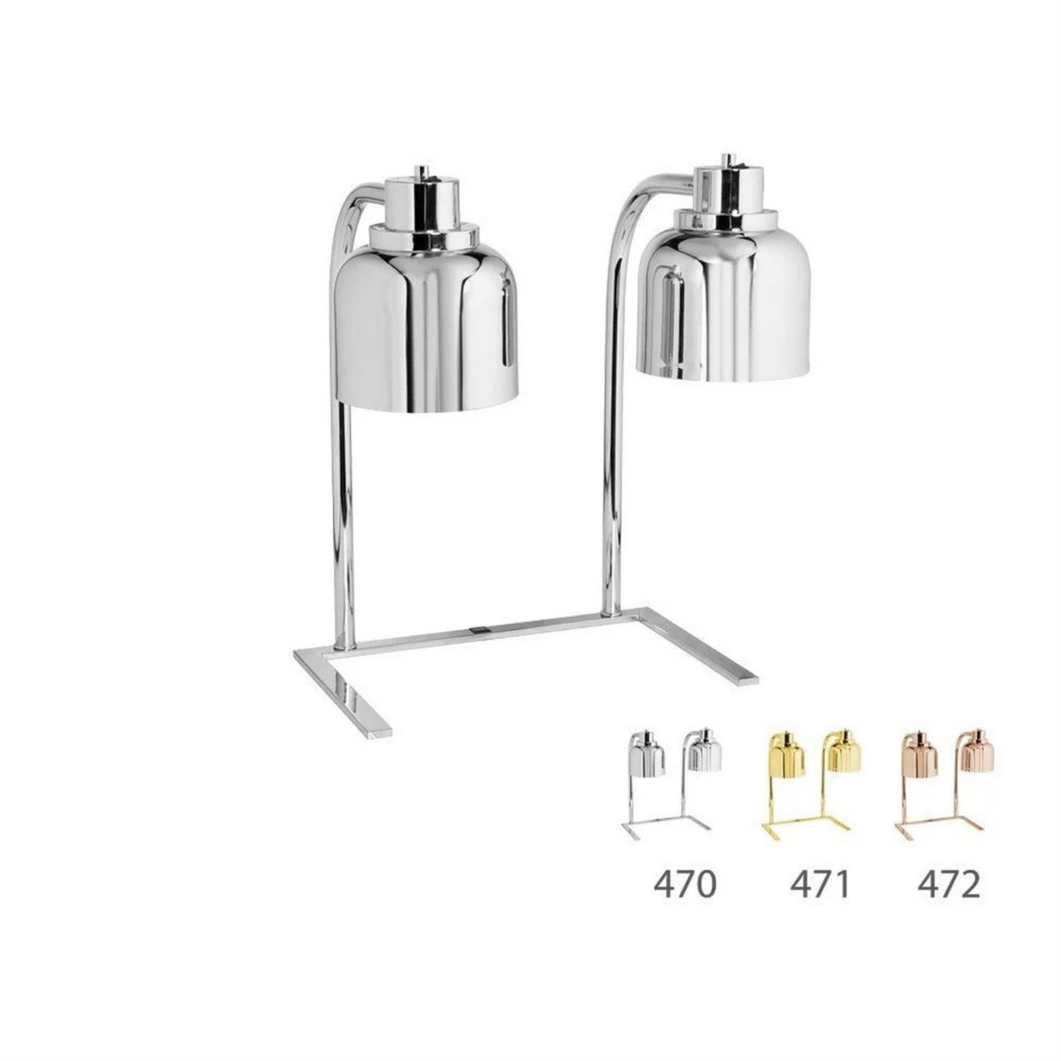 Infrared Isıtıcı Cıftlı Lamba Ayaklı Krom 50X30X70 Cm 2X250 W