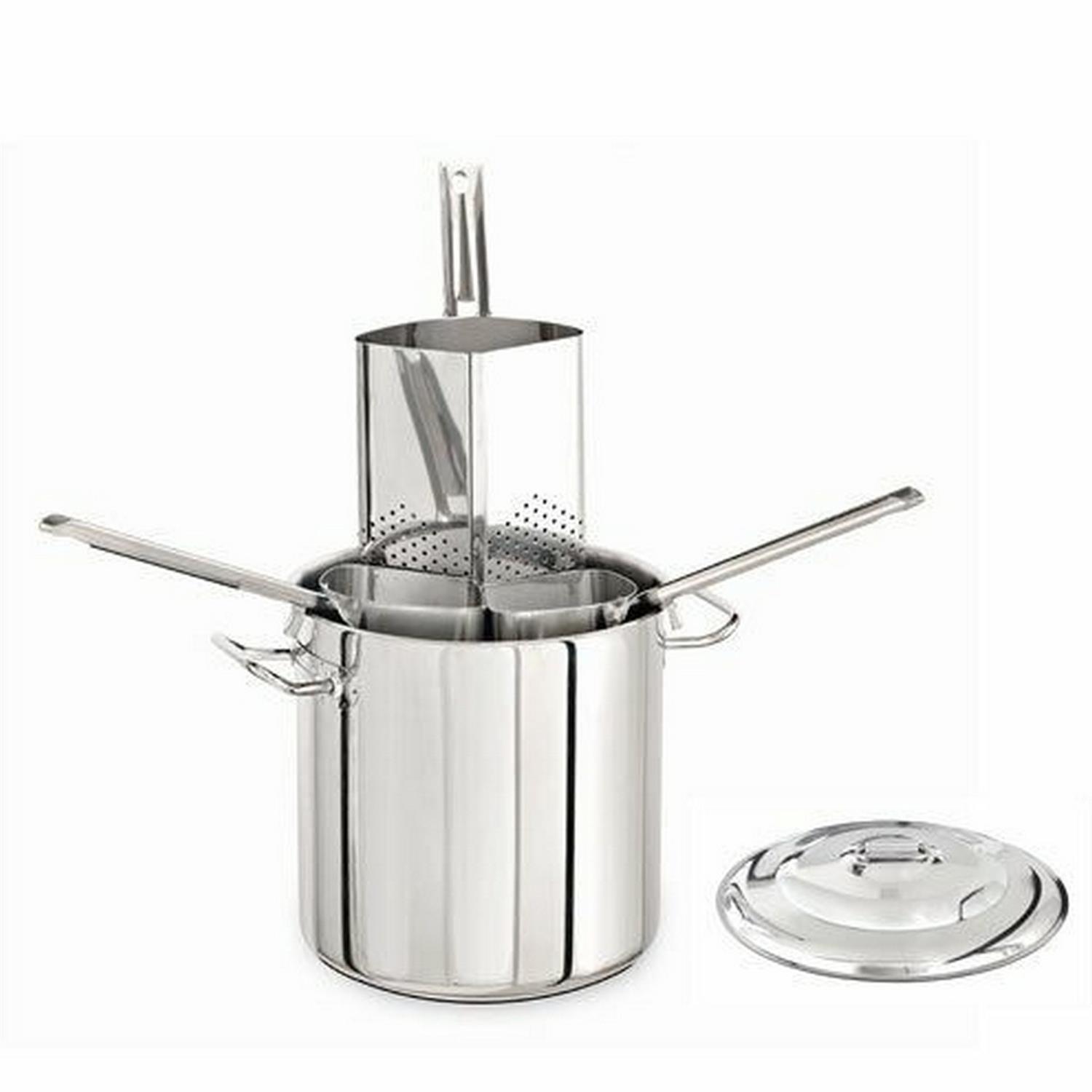 Makarna Pısırme Suzgecı Set (3 Suzgeclı Ve Kapaklı) 24X19,5 Cm 8 Lt