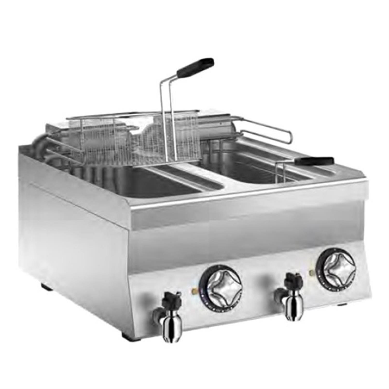 Mareno 10+10lt Kapasiteli Çift Tanklı Elektrikli Fritöz F66ER