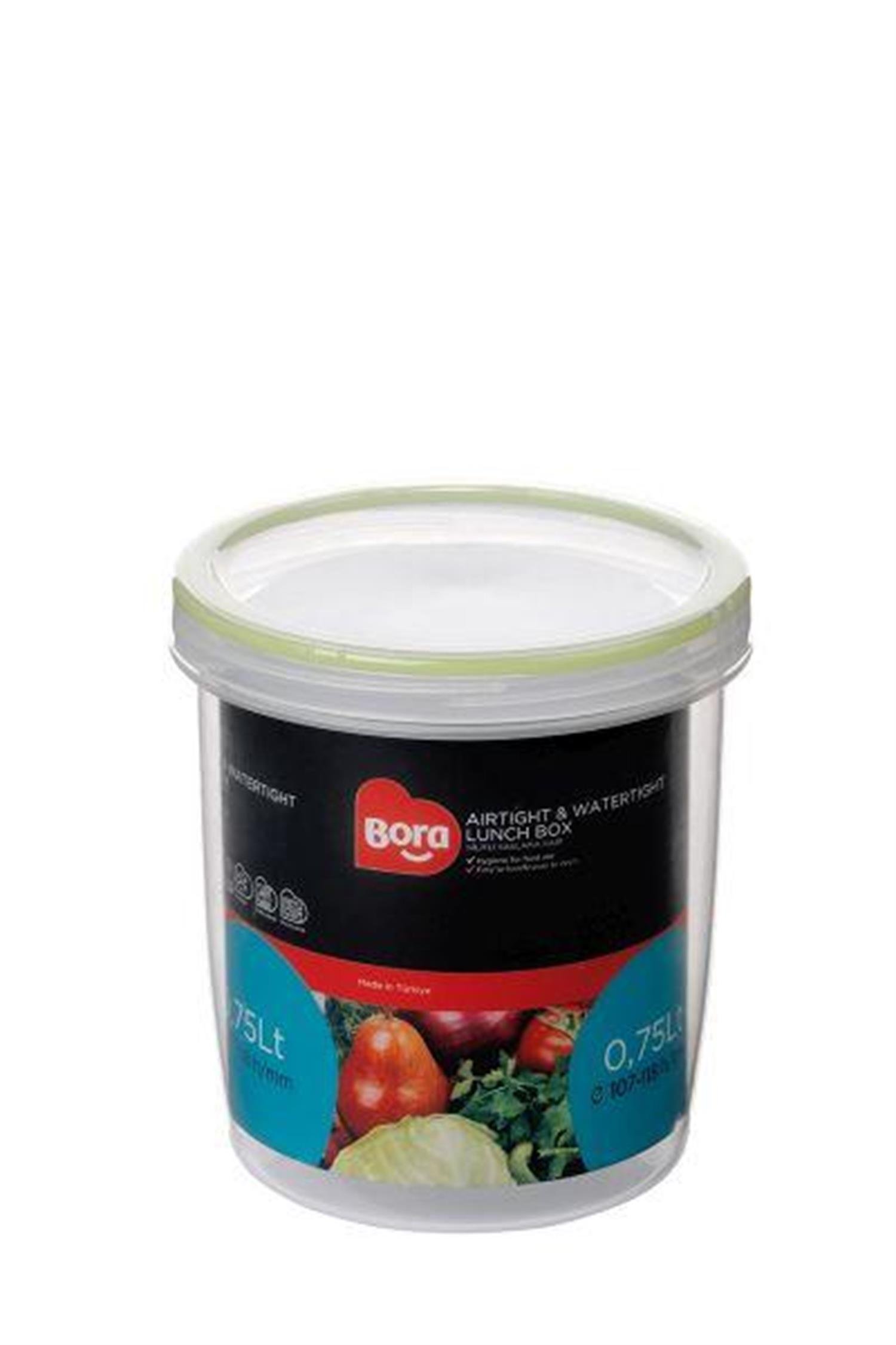 Bora Plastik Contalı Vidalı Saklama Kabı No:6 - 0,75 Lt