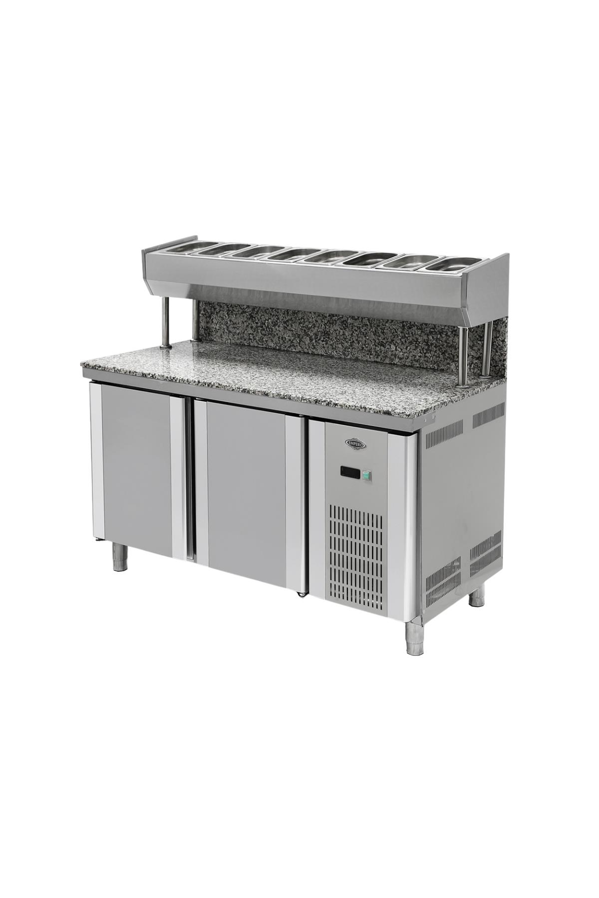 Granitli Pizza ve Salata Buzdolabı 2 Kapılı EMP.150.80.01-PSYG