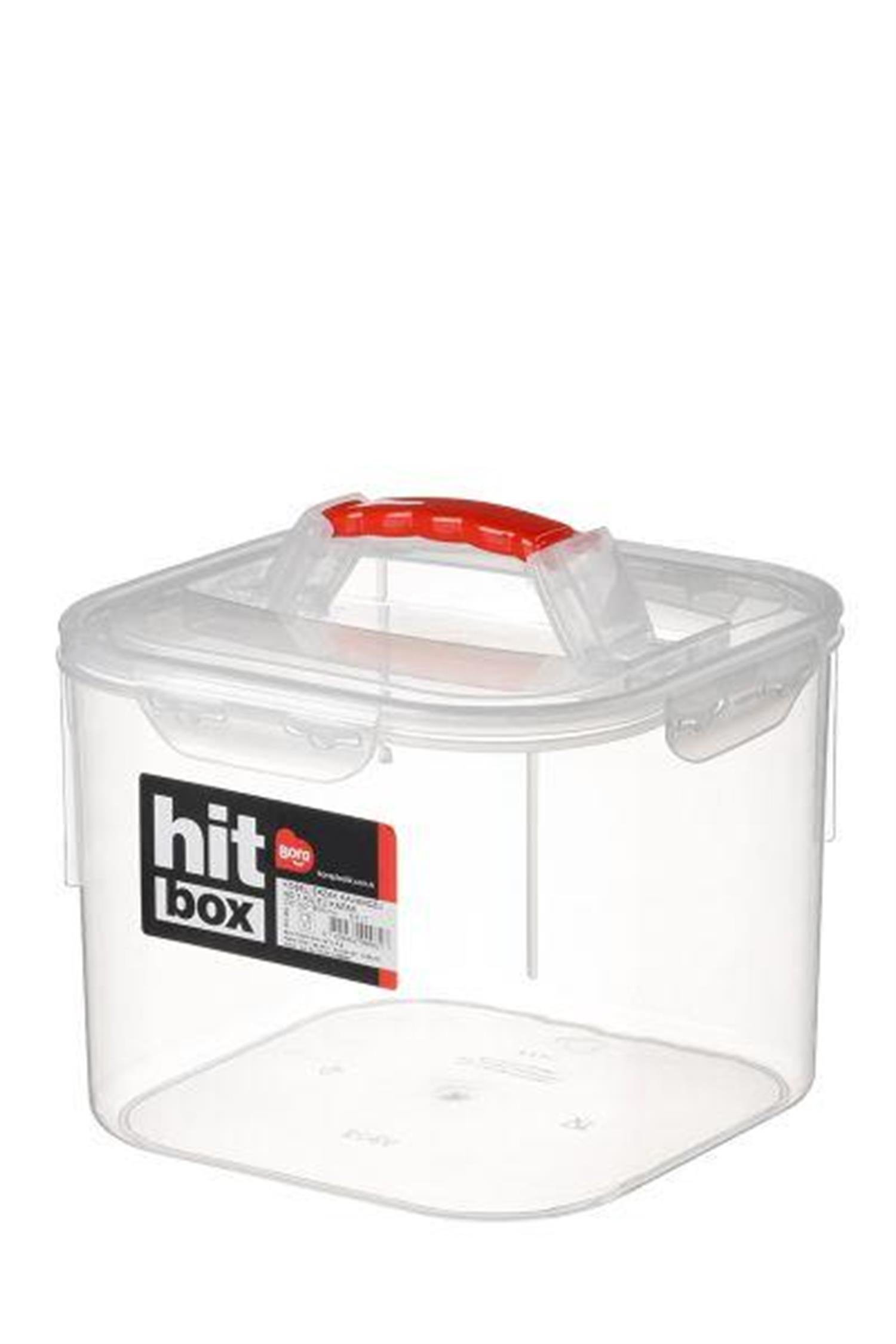 Hit Box Köşeli Erzak Kavanozu No:1 - 6.6 Lt