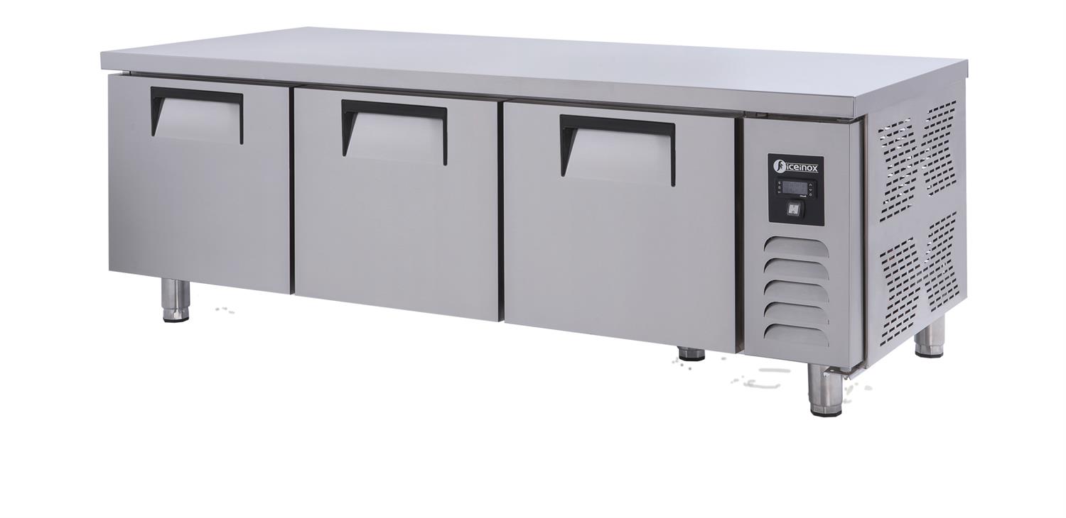 İceinox Pişirici Altı Gn Buzdolabı - 3 Kapılı - Kısa Model 304 Kalite