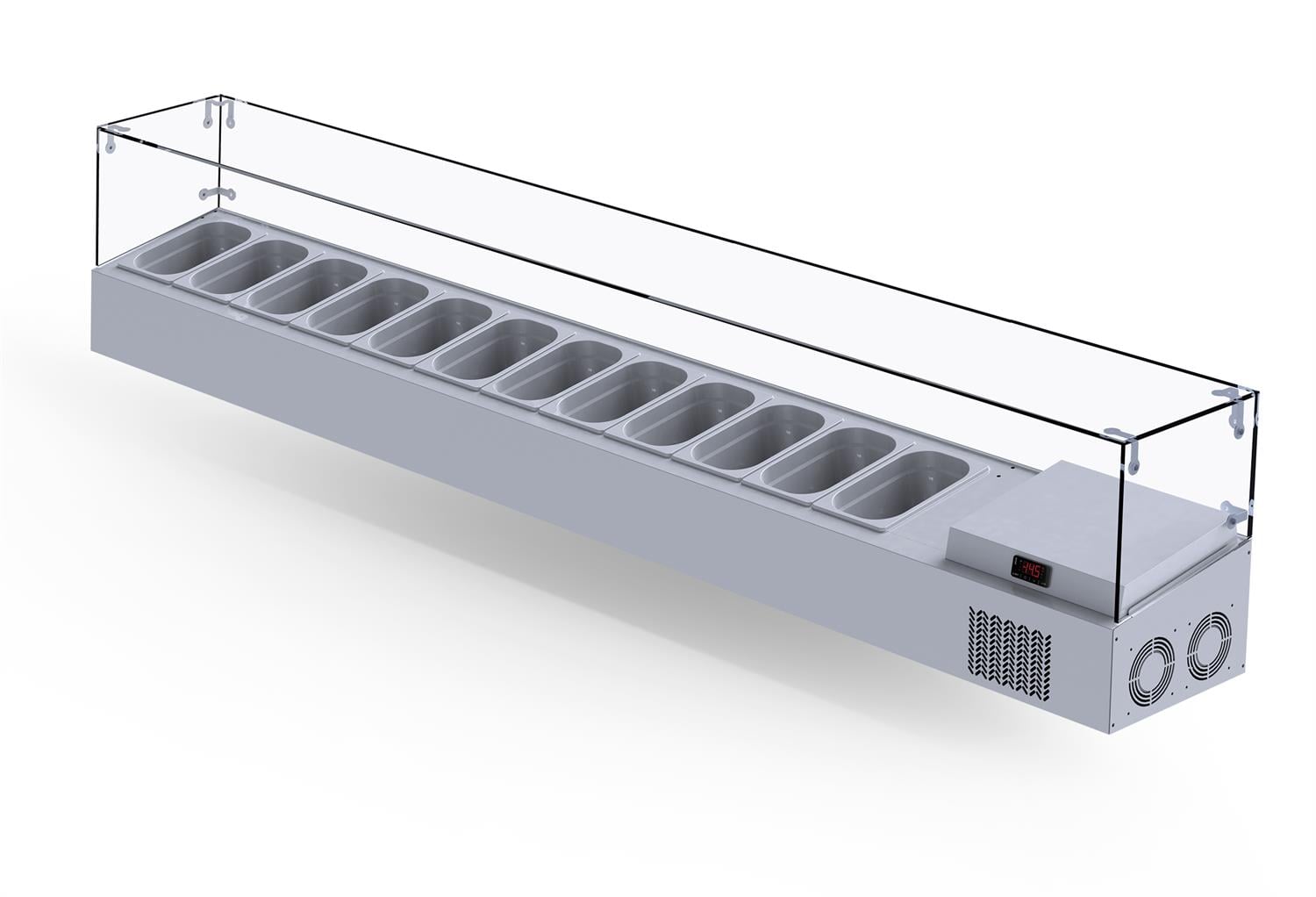İceinox Set Üstü Saladbar - Camlı 12x1/4-150 GN