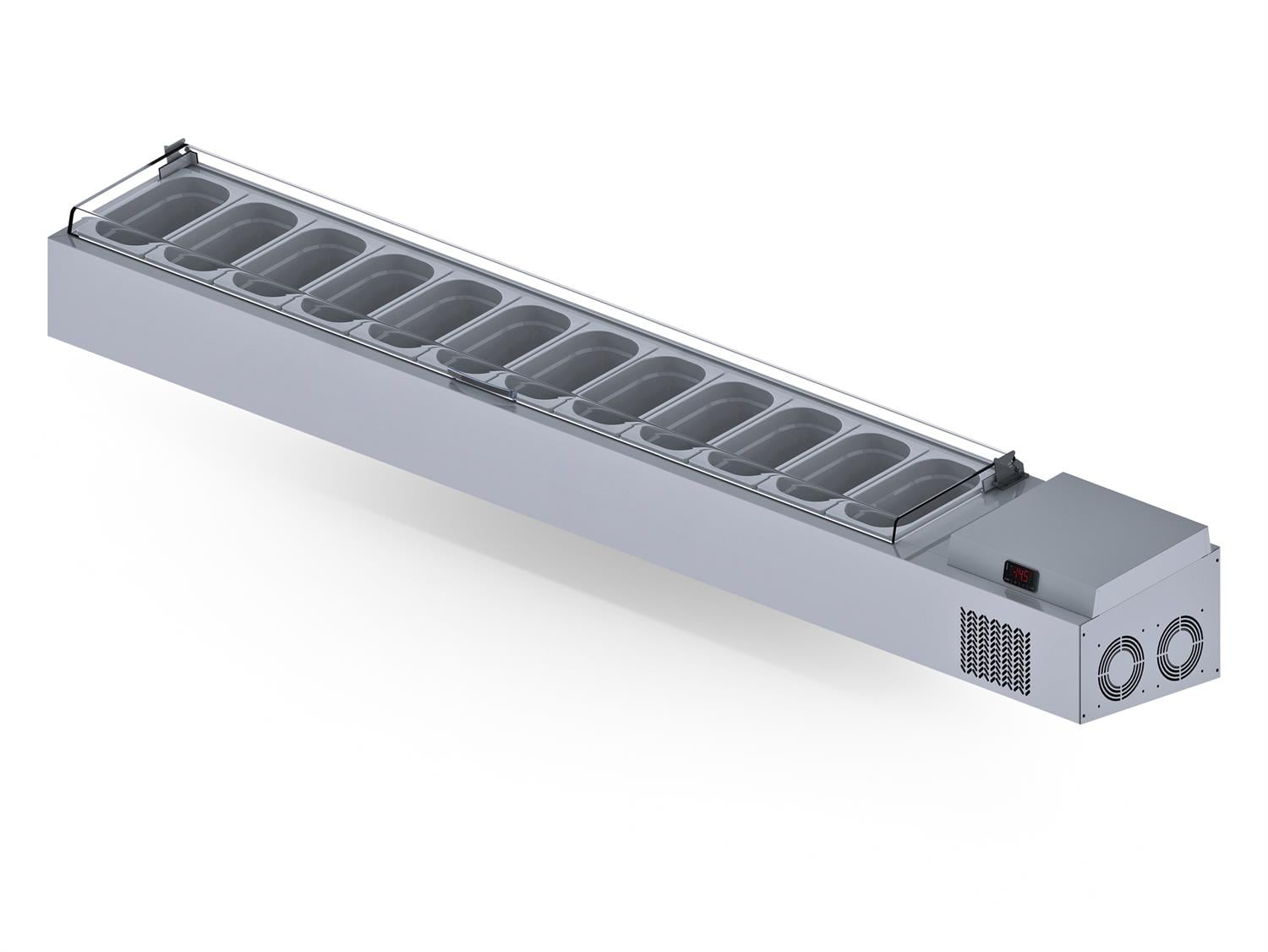 İceinox Set Üstü Saladbar - Pleksi Kapaklı 12x1/4-150 GN
