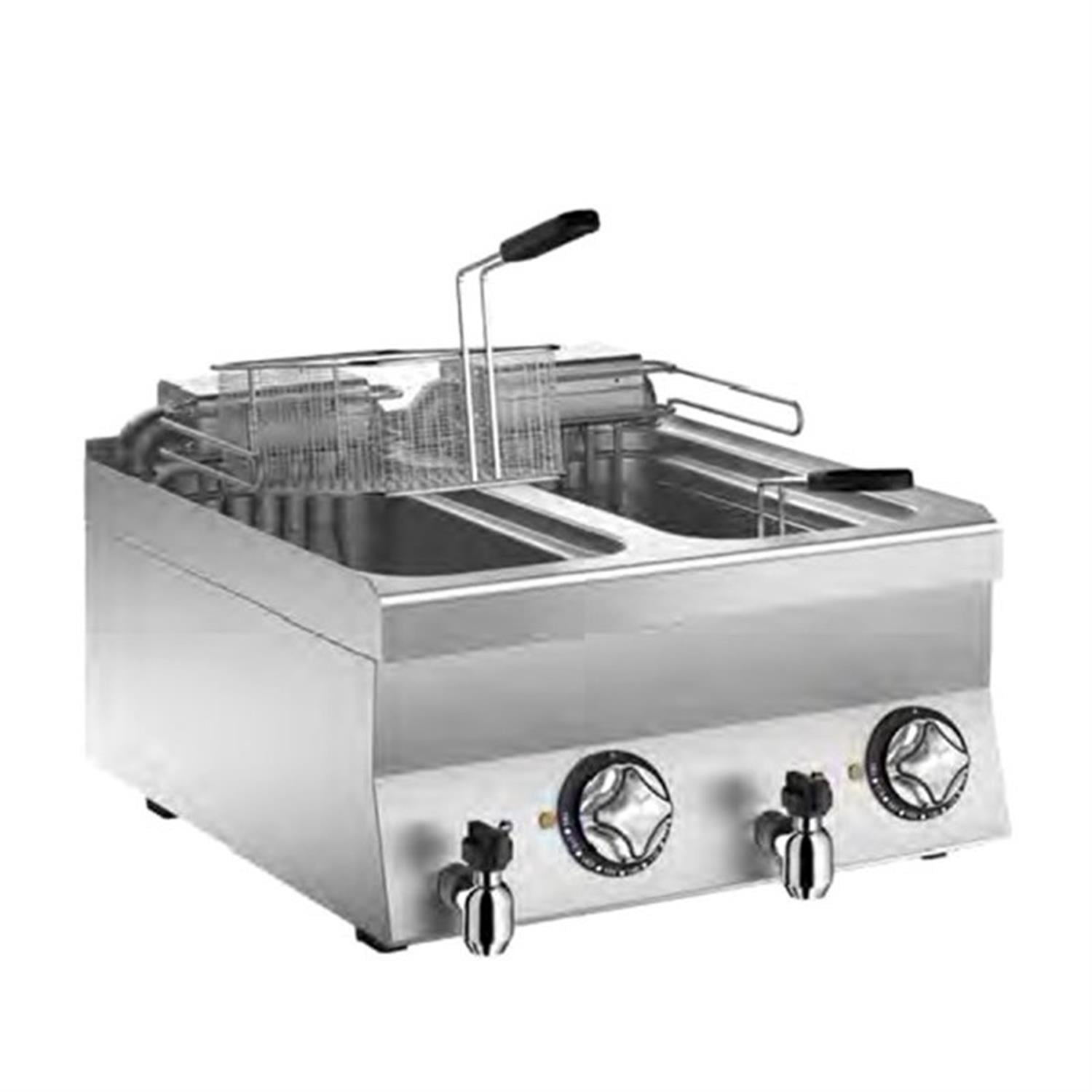 Mareno 10+10lt Kapasiteli Çift Tanklı Elektrikli Fritöz F66ERP