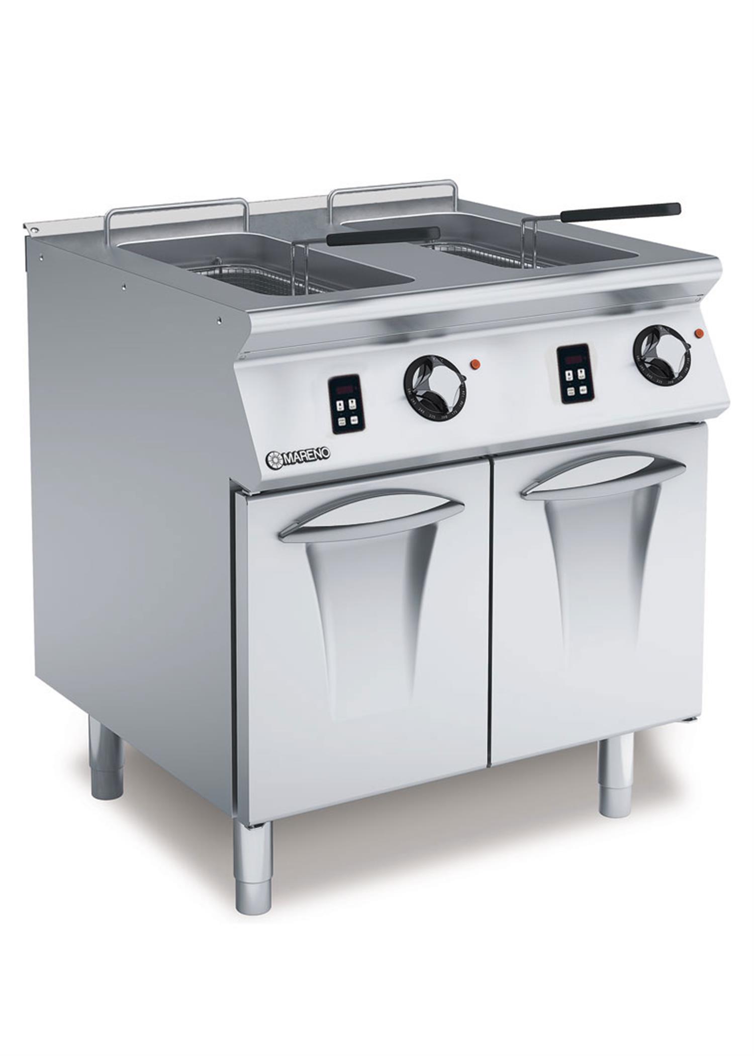 Mareno 22+22 lt. Çift Hazneli Elektronik Kontrollü Elektrikli Fritöz NF98E22K