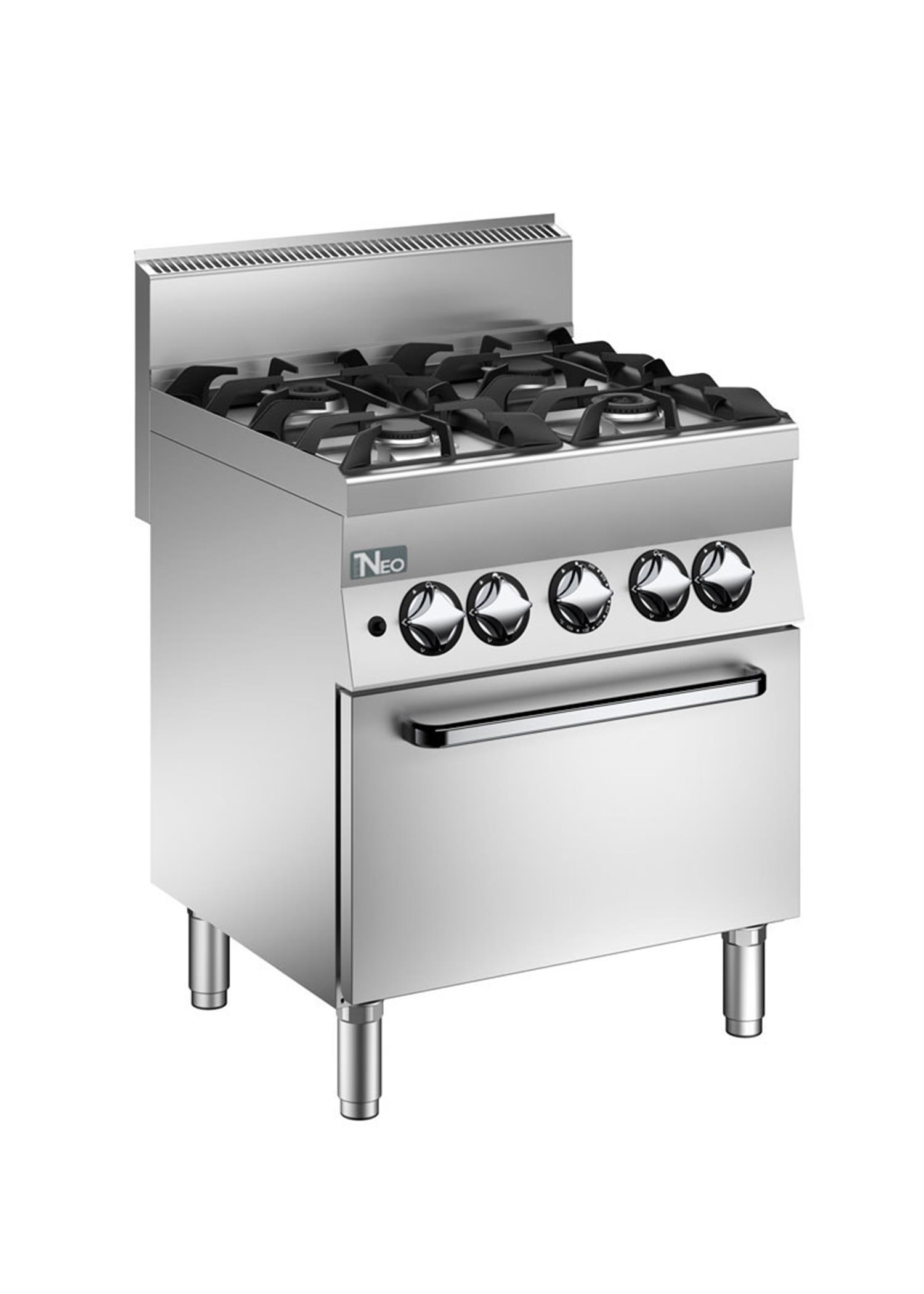 Mareno 600 Serisi Gazlı 4 Açık Ateşli Gazlı Fırınlı Kuzine 70x65x87 cm - C6FG7G