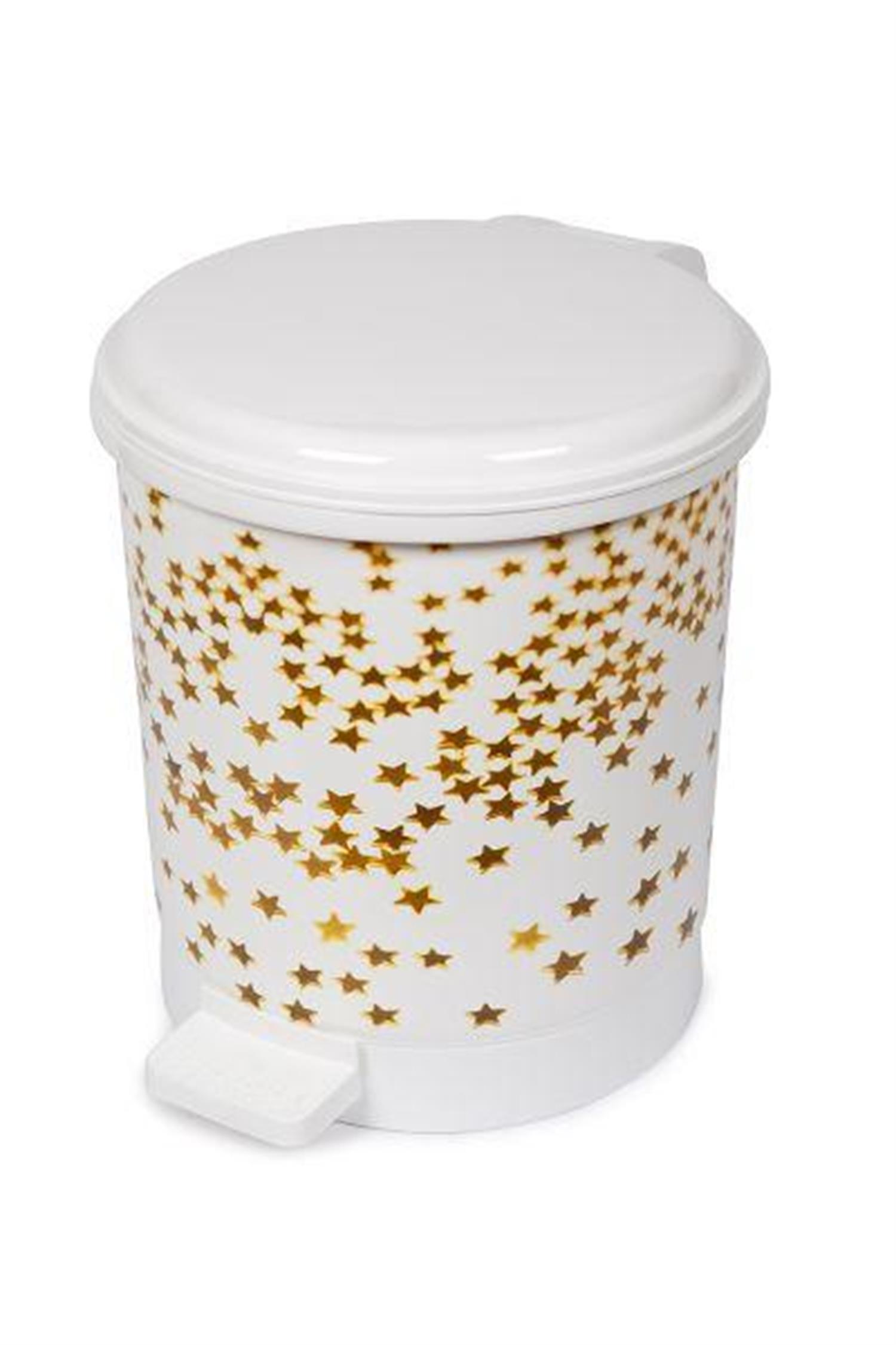 Mono Tone Pedallı Çöp Kovası Desenli No:1 - 6 Lt BO197