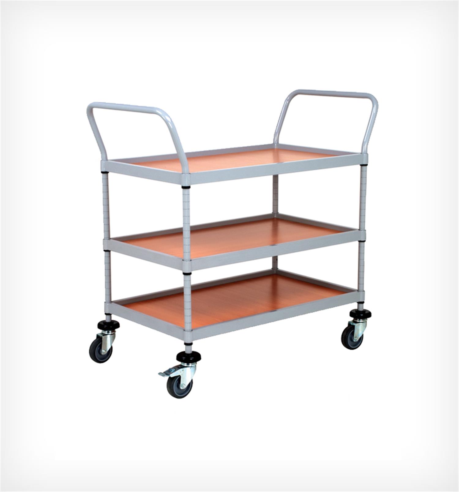 Üç Katlı Ahşap Servis Arabası 